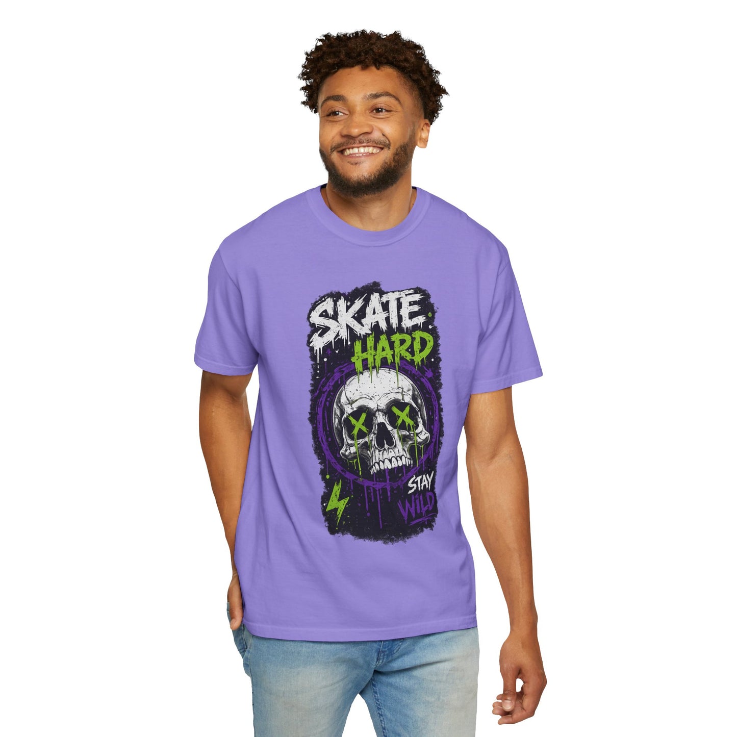 Skate Hard Skull T-Shirt — Stay Wild Graphic Tee