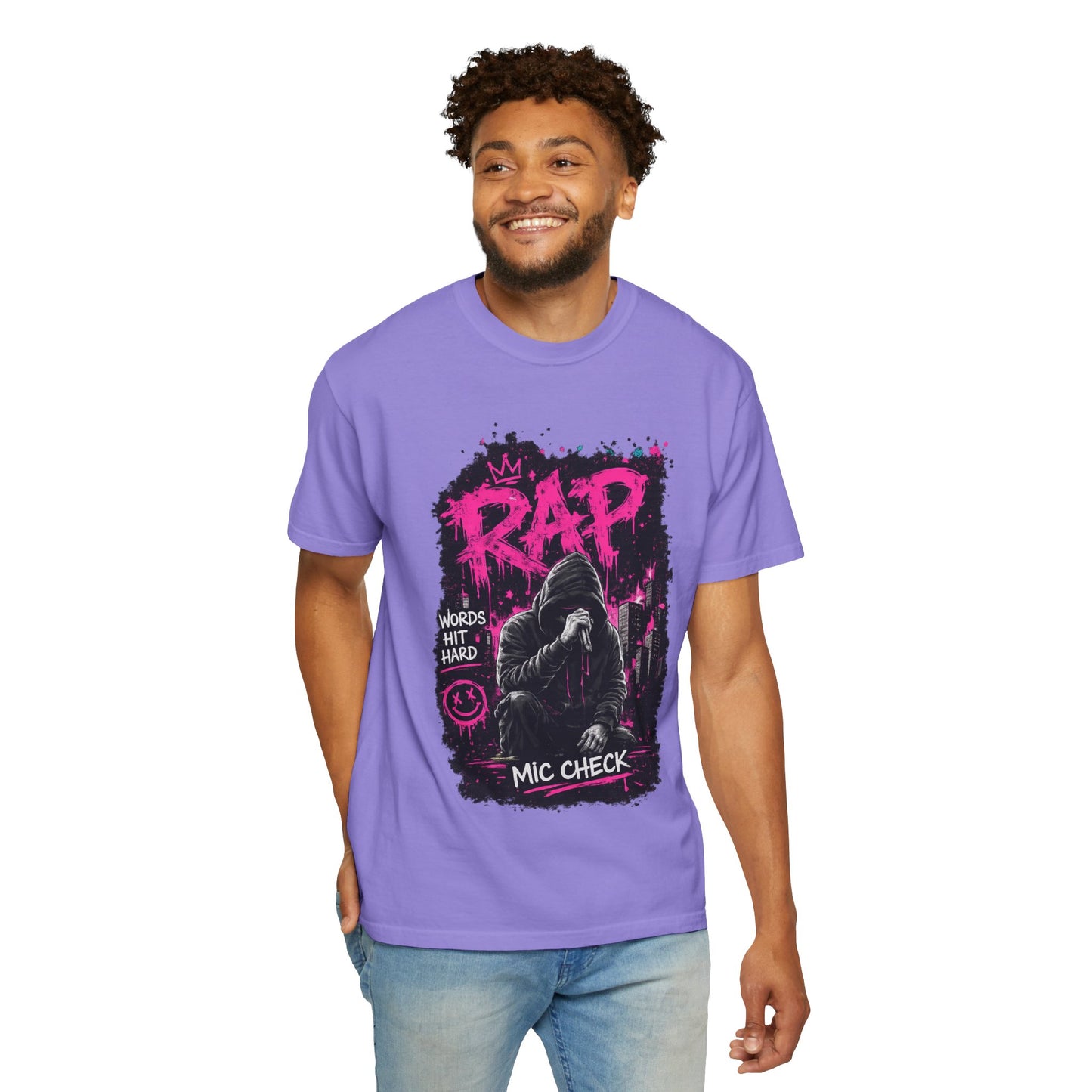 Rap Mic Check T-Shirt — Urban Hip-Hop Graphic Tee