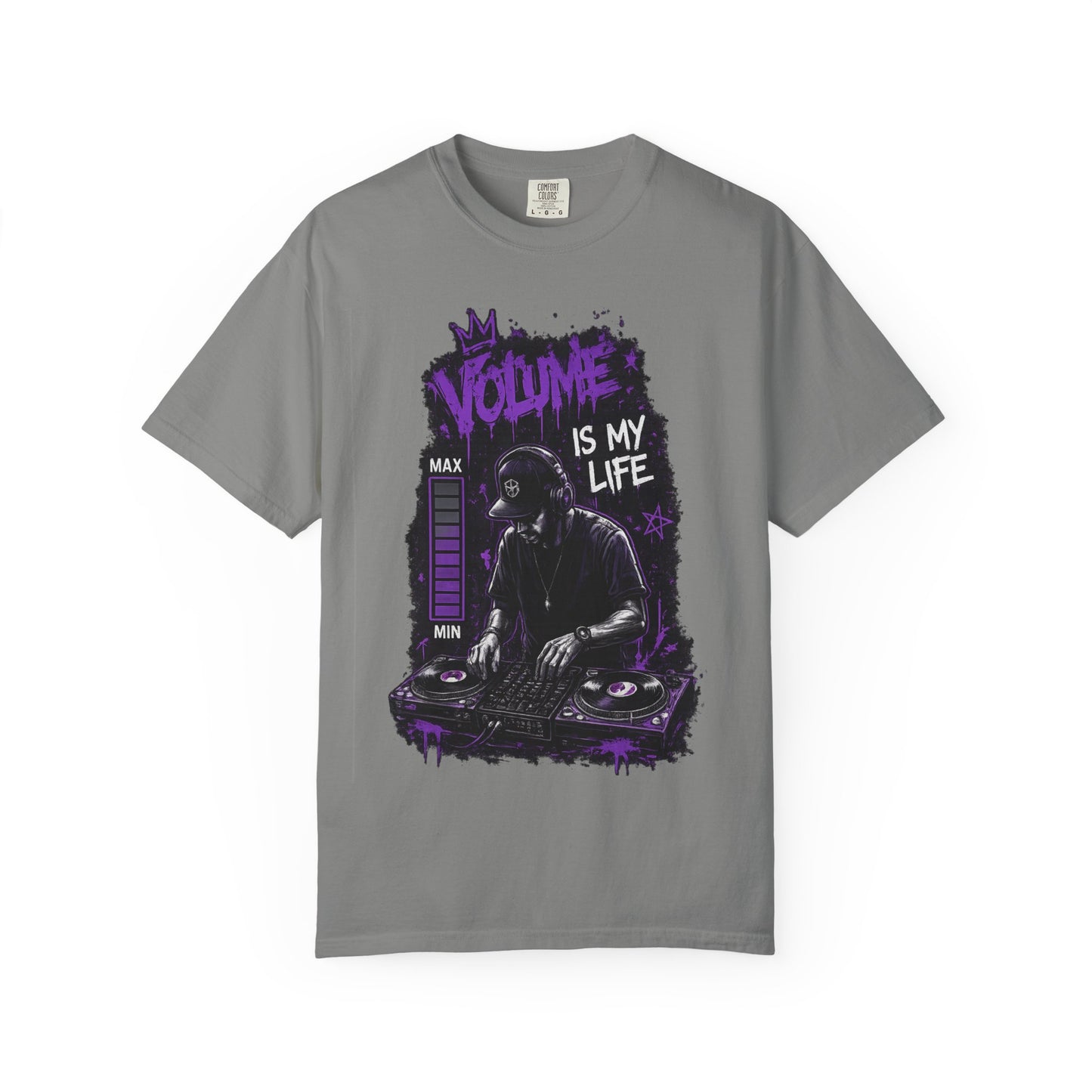 Volume Is My Life DJ T‑Shirt — Graphic Turntable Tee for Music Lovers