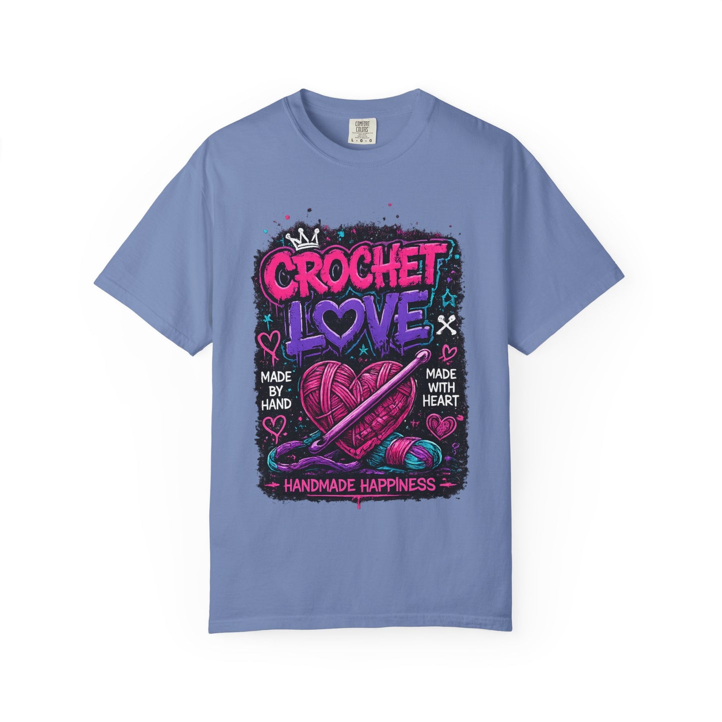 Crochet Love T-Shirt — Handmade Happiness Graphic