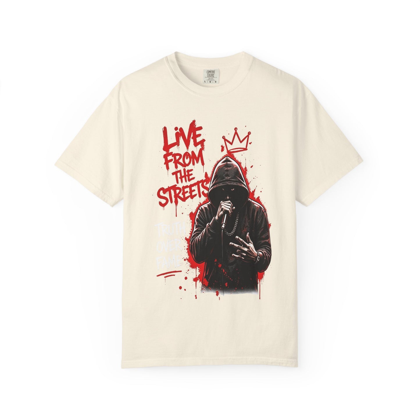 Live From The Streets Graphic T-Shirt — Hoodie Shadow Rapper Design