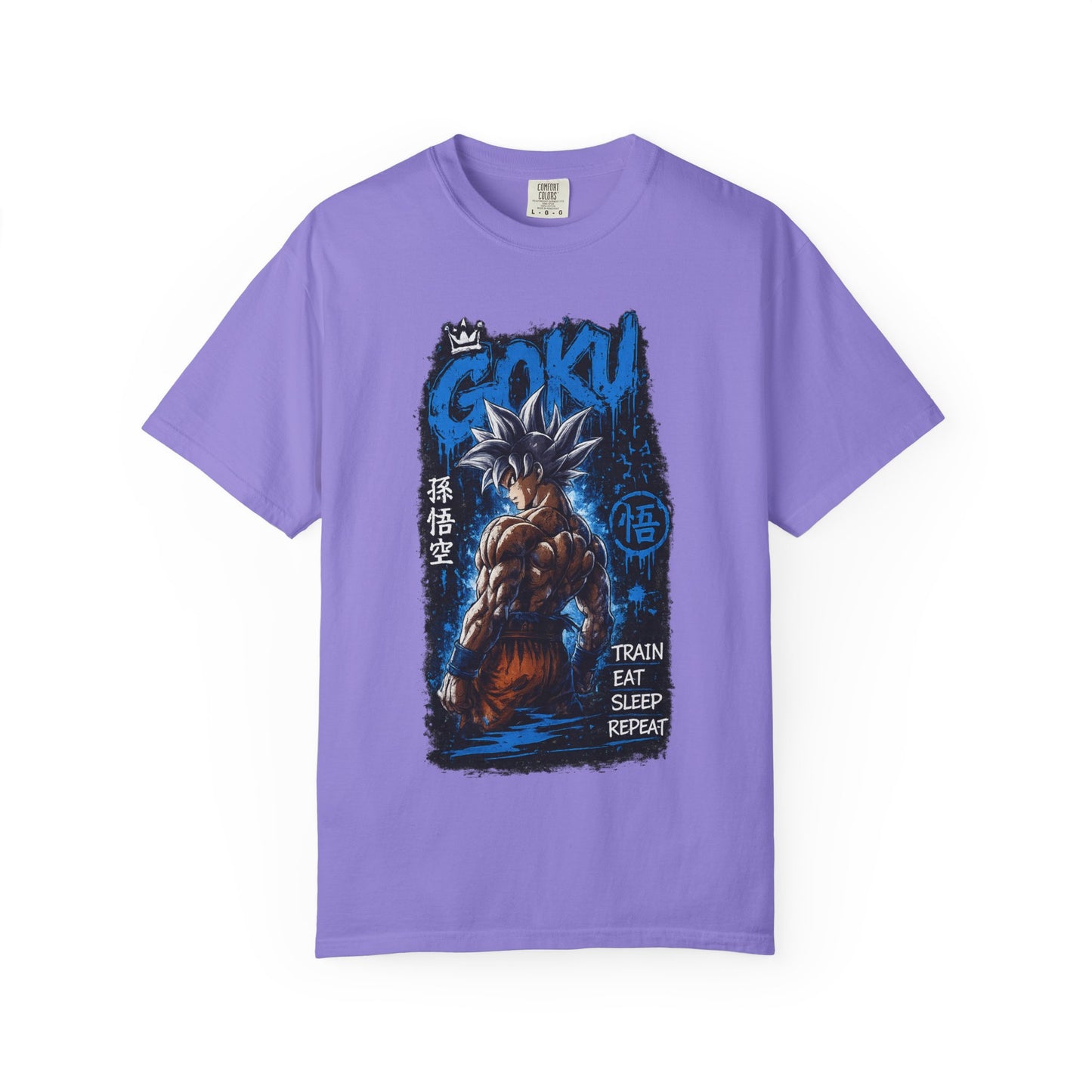 Goku Graphic T-Shirt — "Train Eat Sleep Repeat" Anime Tee