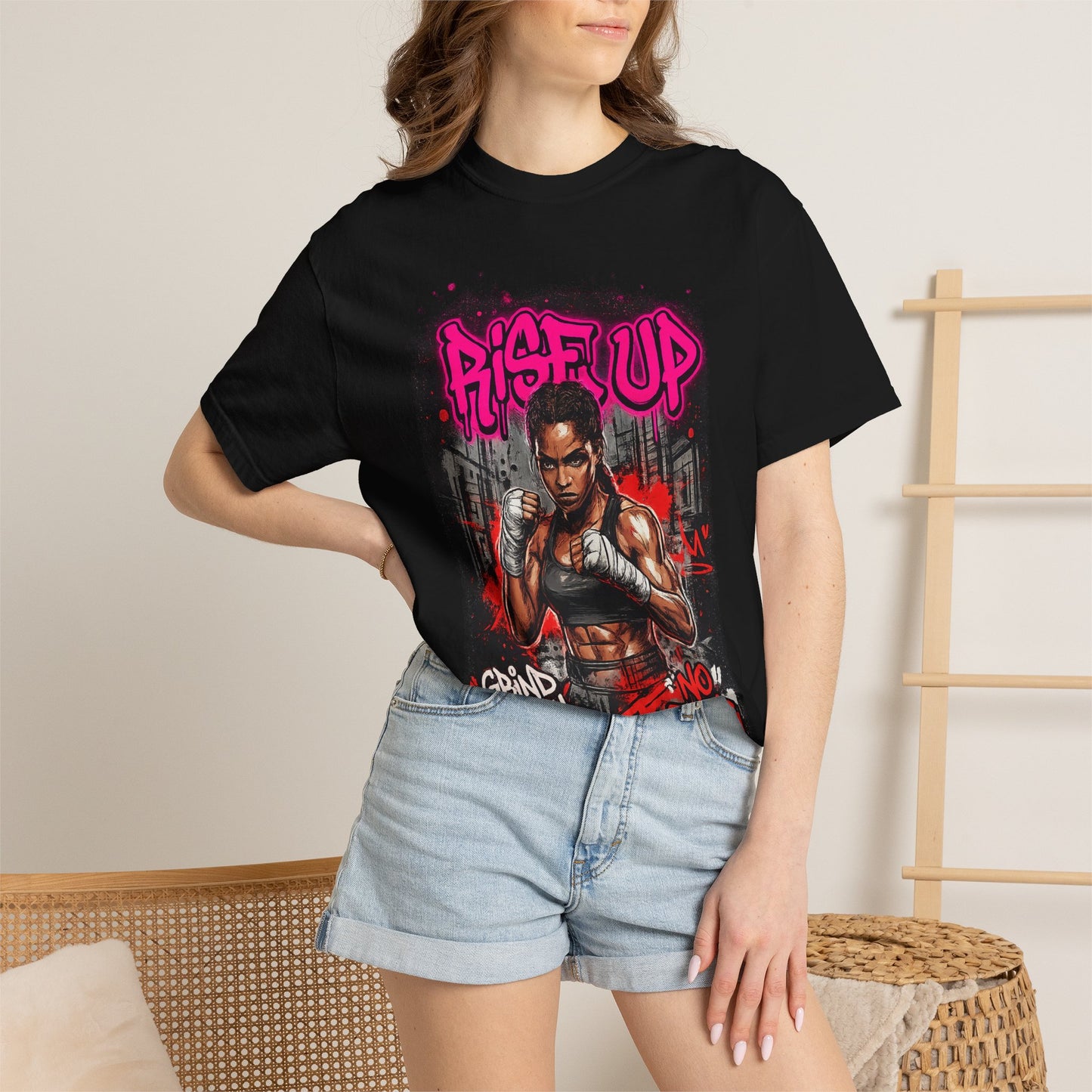 Rise Up UFC Graphic T-Shirt — 'Rise Up / No Fear' Motivational Streetwear
