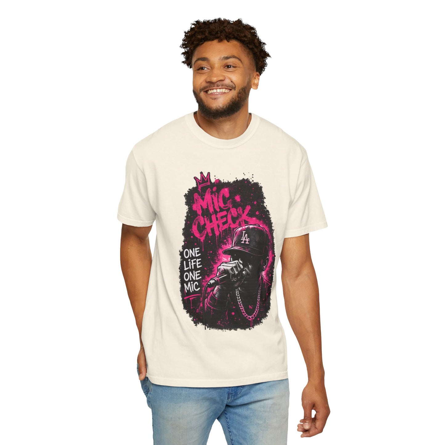 Mic Check T-Shirt — One Life One Mic Hip-Hop Graphic Tee