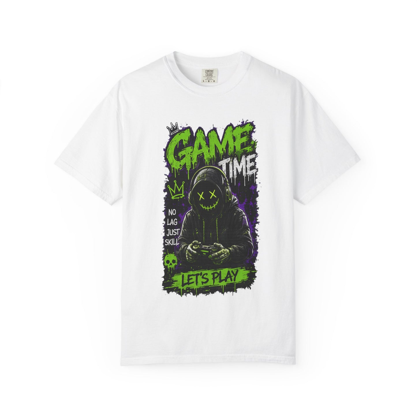 Gaming Graphic T-Shirt — "Game Time: Let’s Play" Neon Gamer Tee