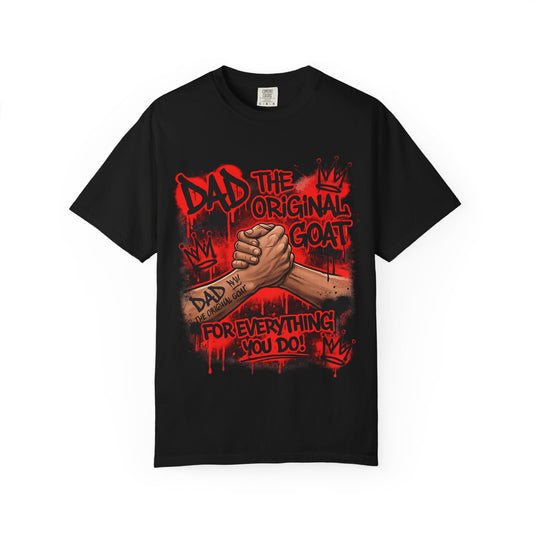 The Original GOAT Dad T-Shirt | Arm Wrestle Graphic Fathers Day Shirt