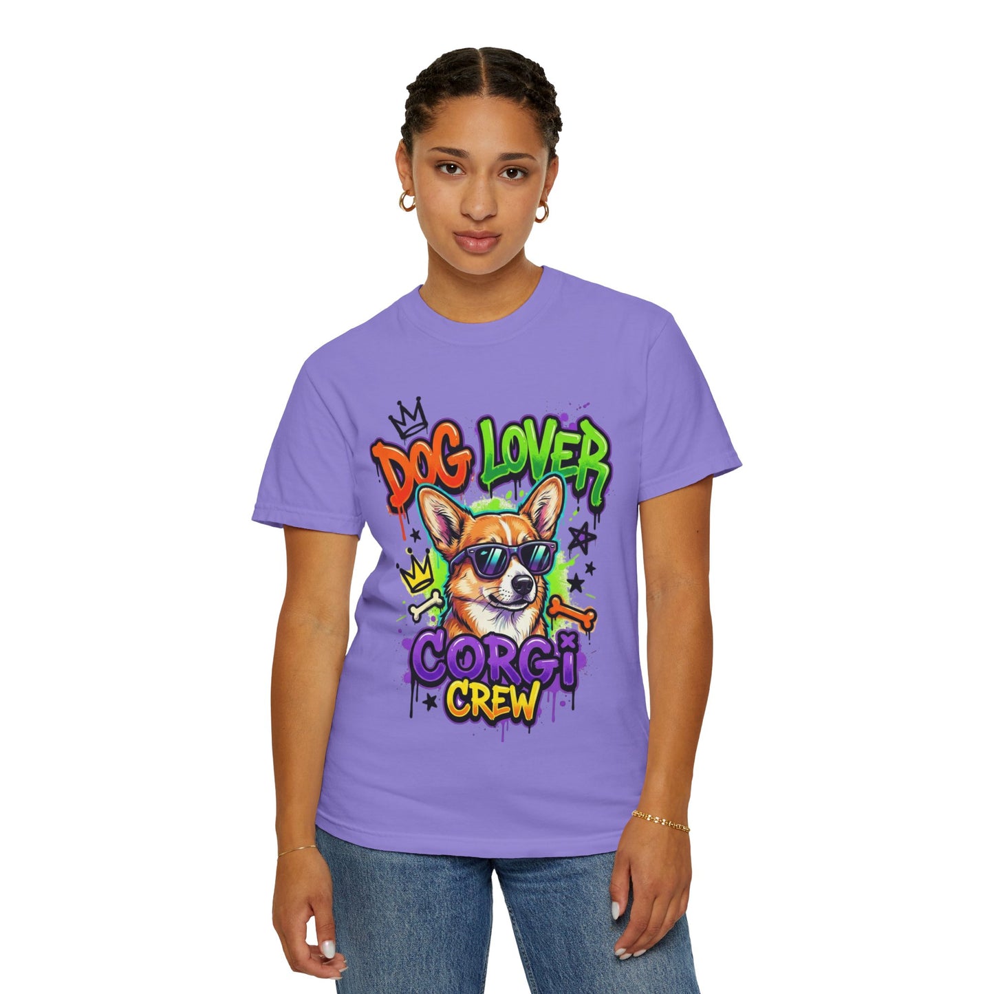 Corgi Crew Dog Lover T-Shirt – Cute Cartoon Corgi Graphic Tee