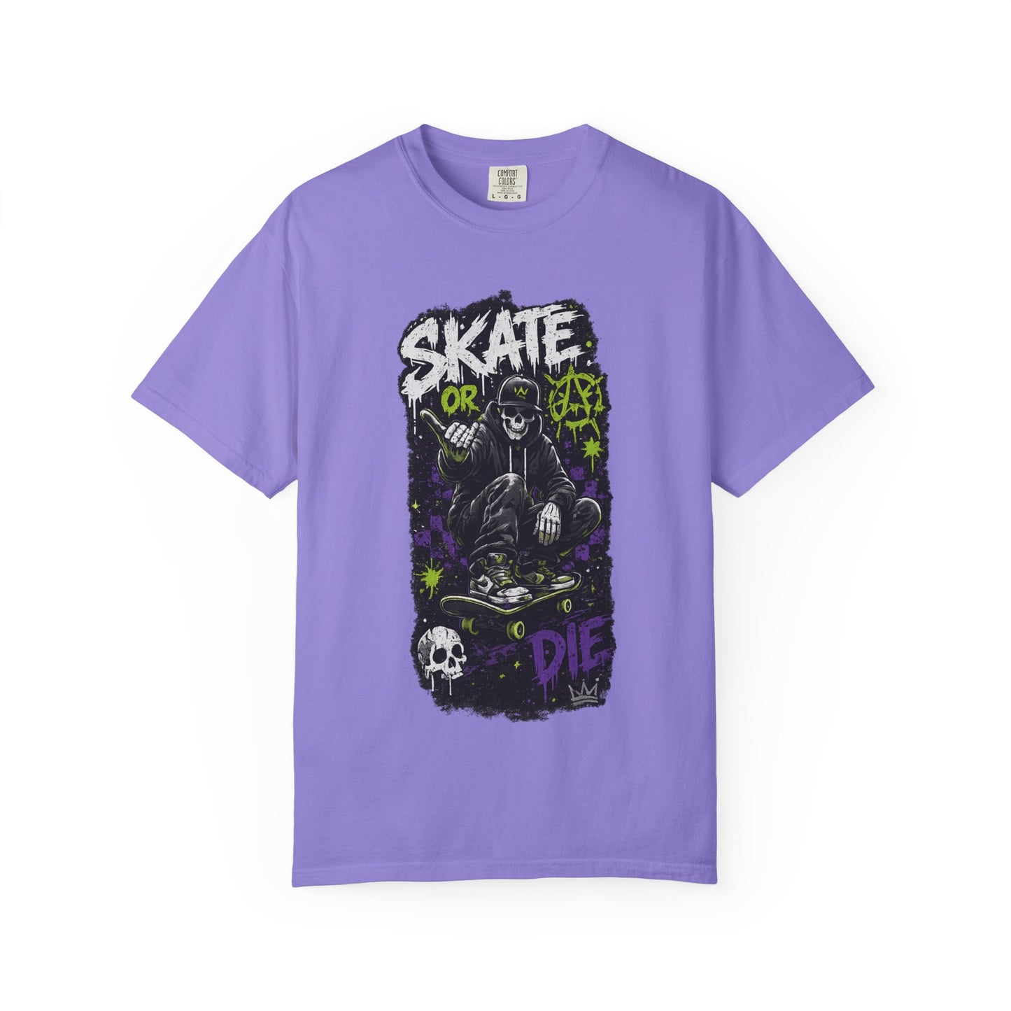 Skate or Die Graphic T‑Shirt — Grim Reaper Skateboard Tee