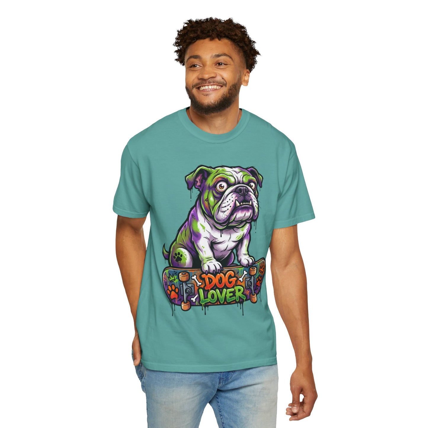 Dog Lover Skateboard Bulldog T-Shirt