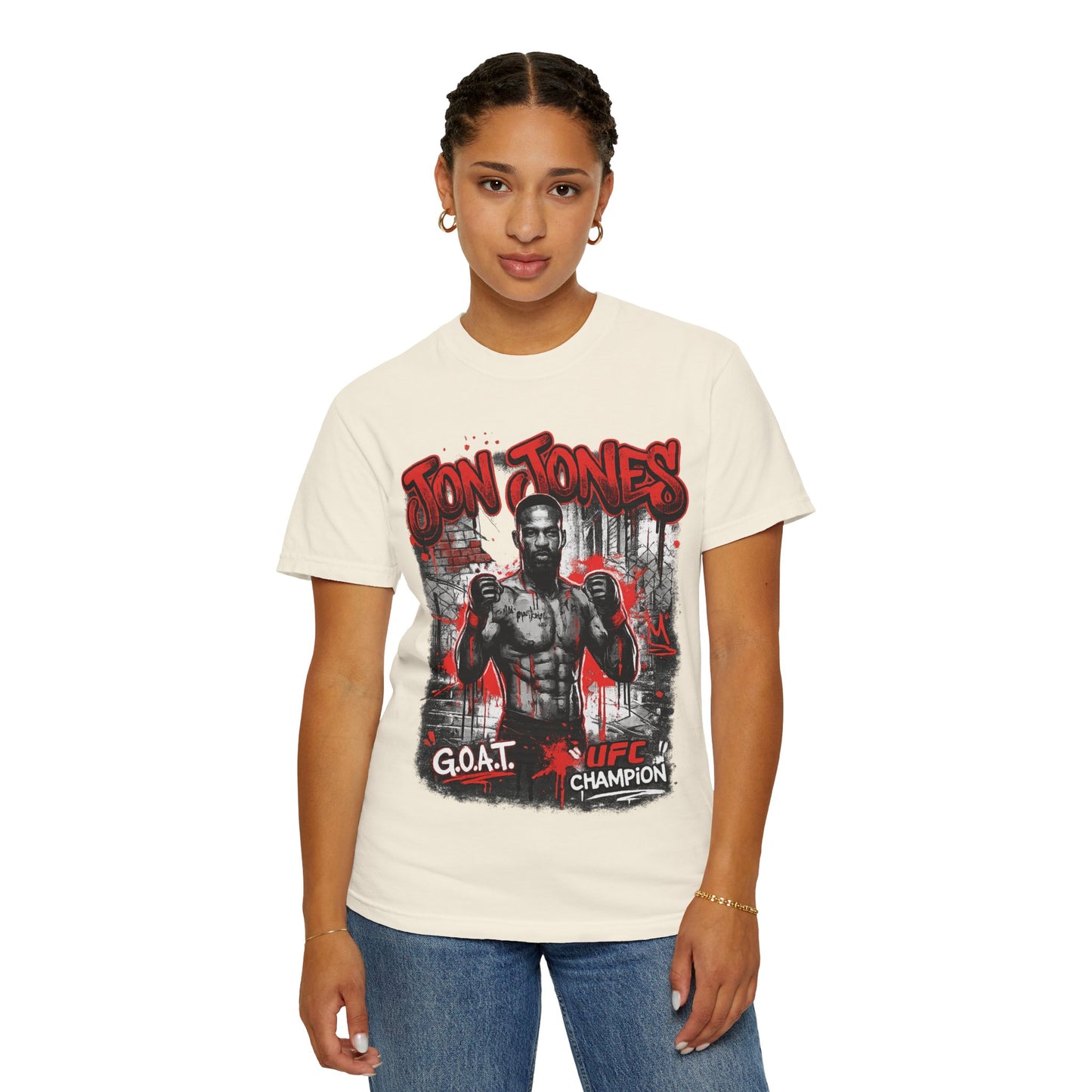 Boxing Champion Graphic T-Shirt — 'G.O.A.T. UFC Champion' Streetwear Tee