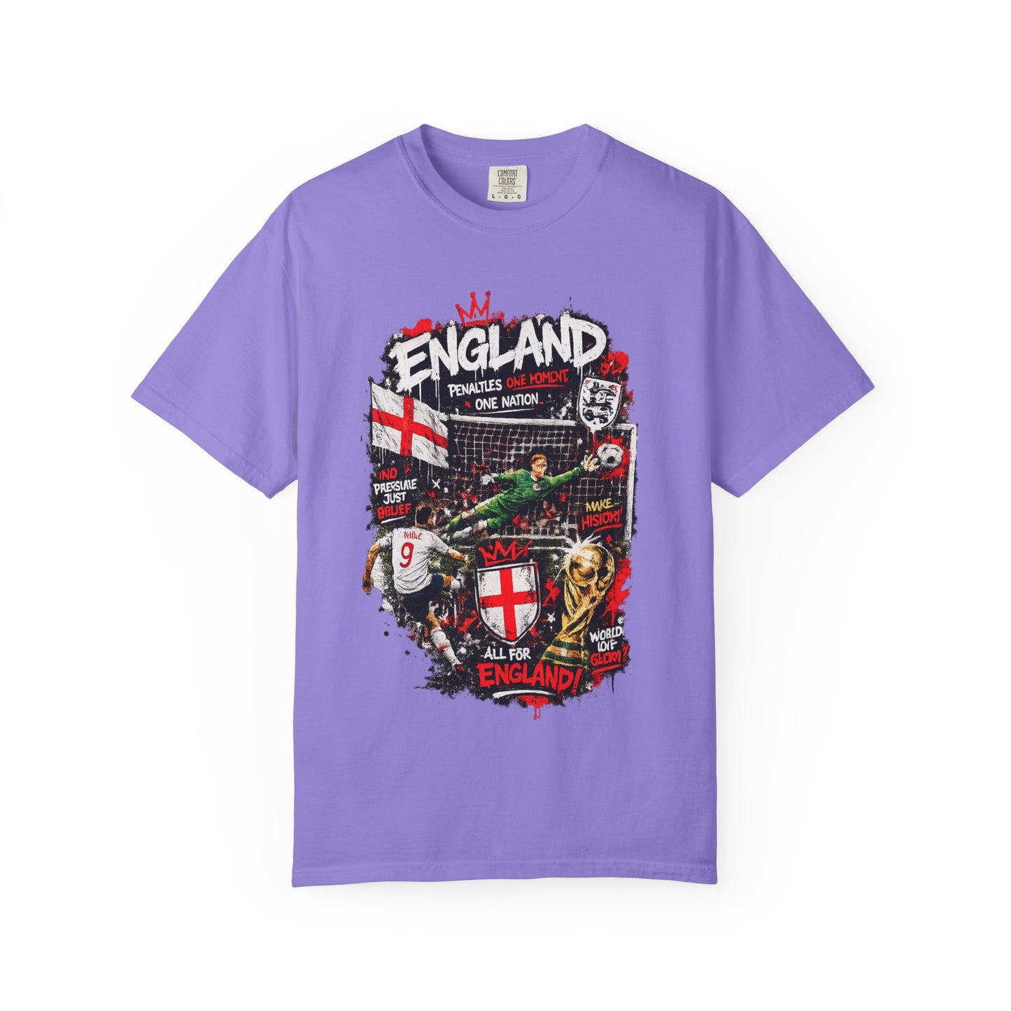 England Football Collage T-shirt | St George Cross, Soccer Icons