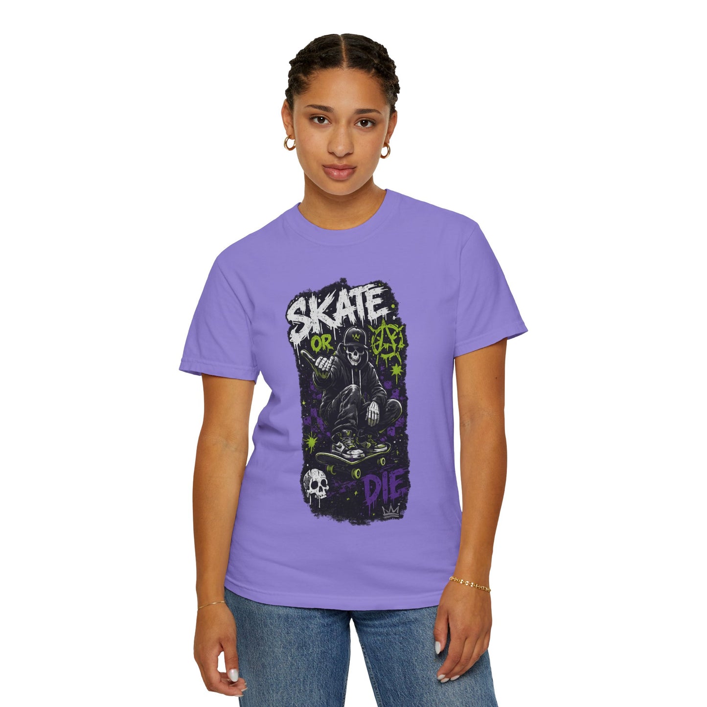 Skate or Die Graphic T‑Shirt — Grim Reaper Skateboard Tee