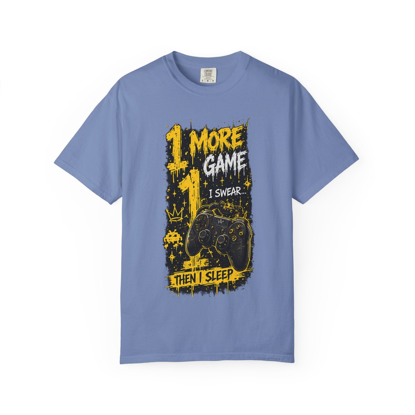 Gaming T-Shirt — “1 More Game I Swear Then I Sleep” Graphic Tee
