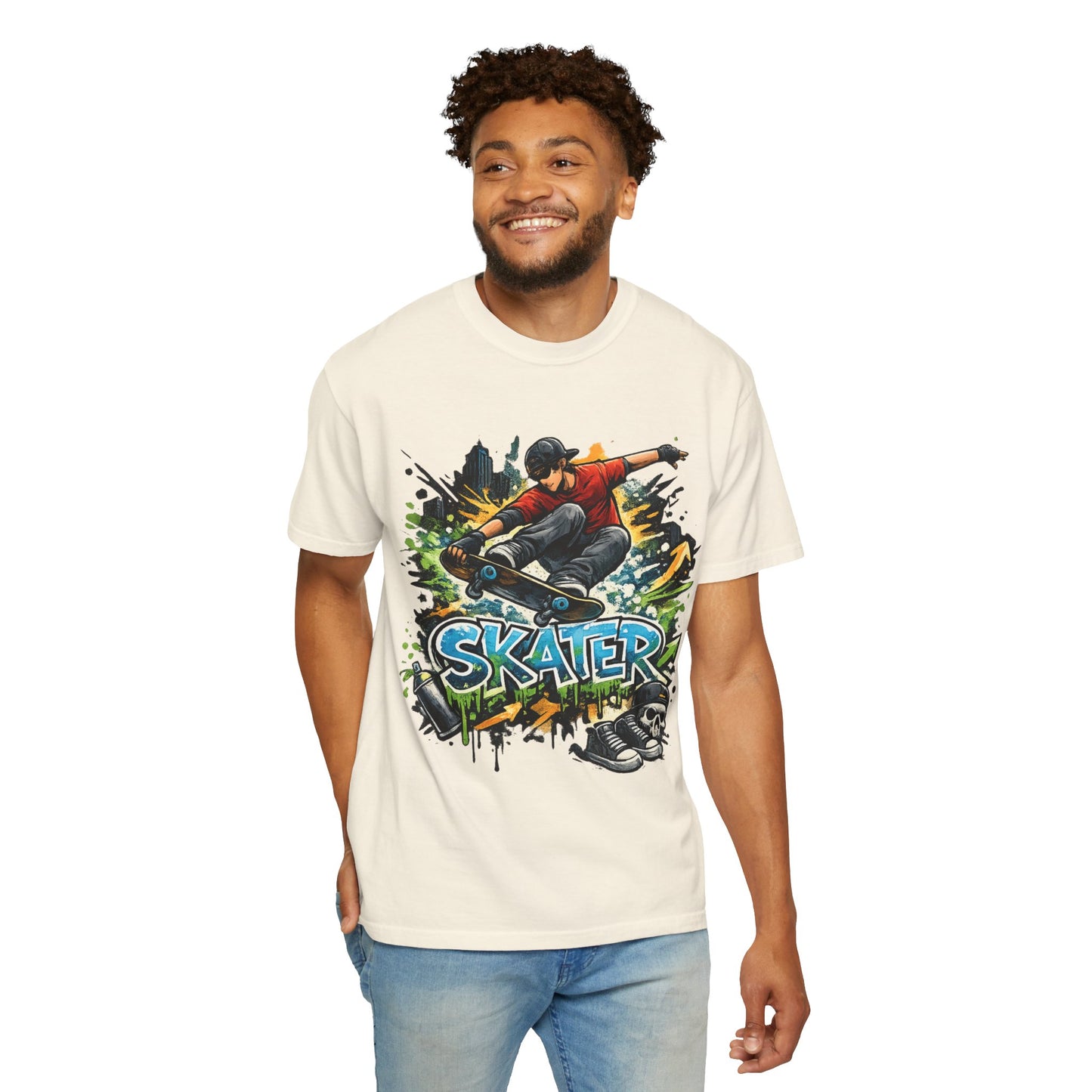 Skater Graphic T-Shirt — Urban Skateboarder Street Art Tee