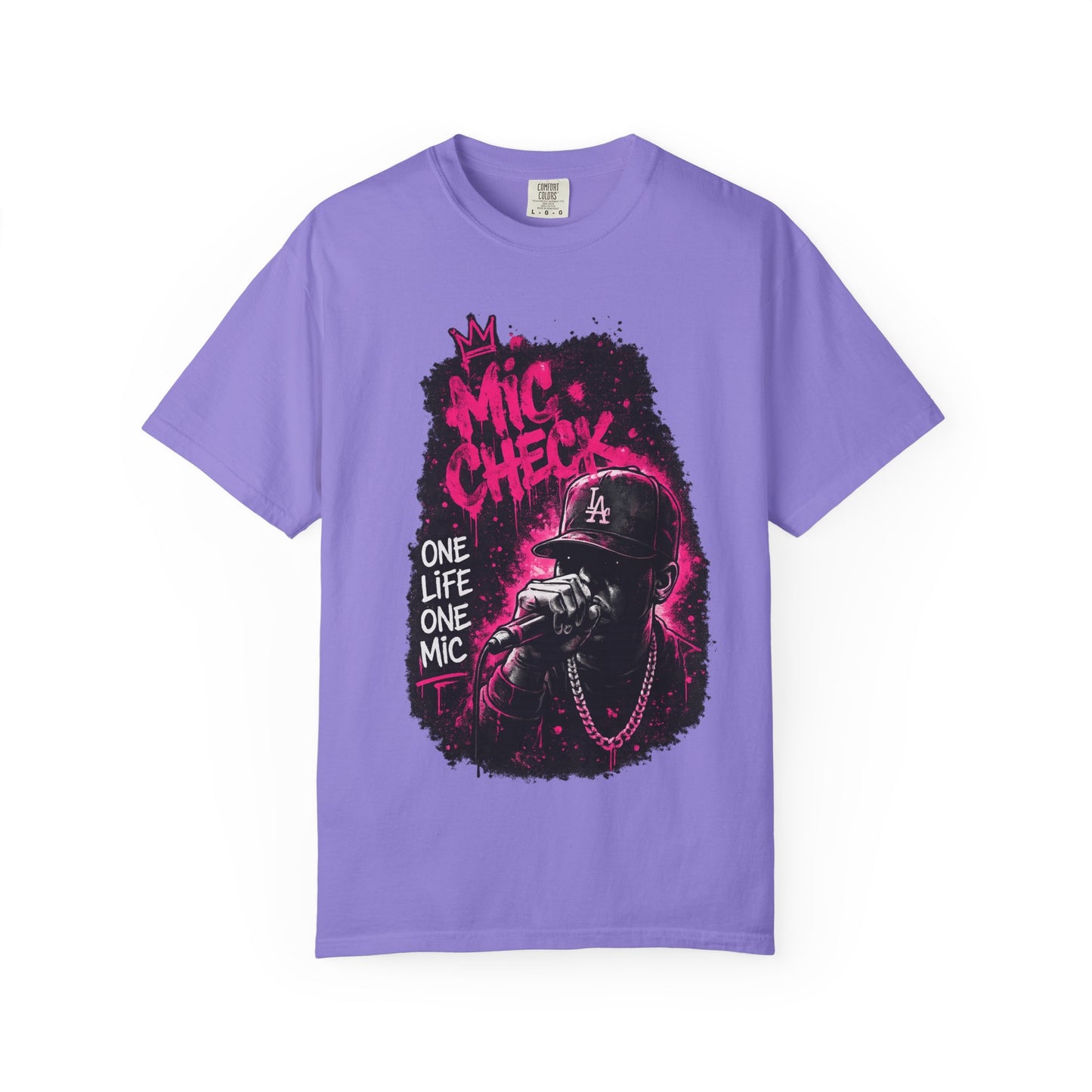 Mic Check T-Shirt — One Life One Mic Hip-Hop Graphic Tee