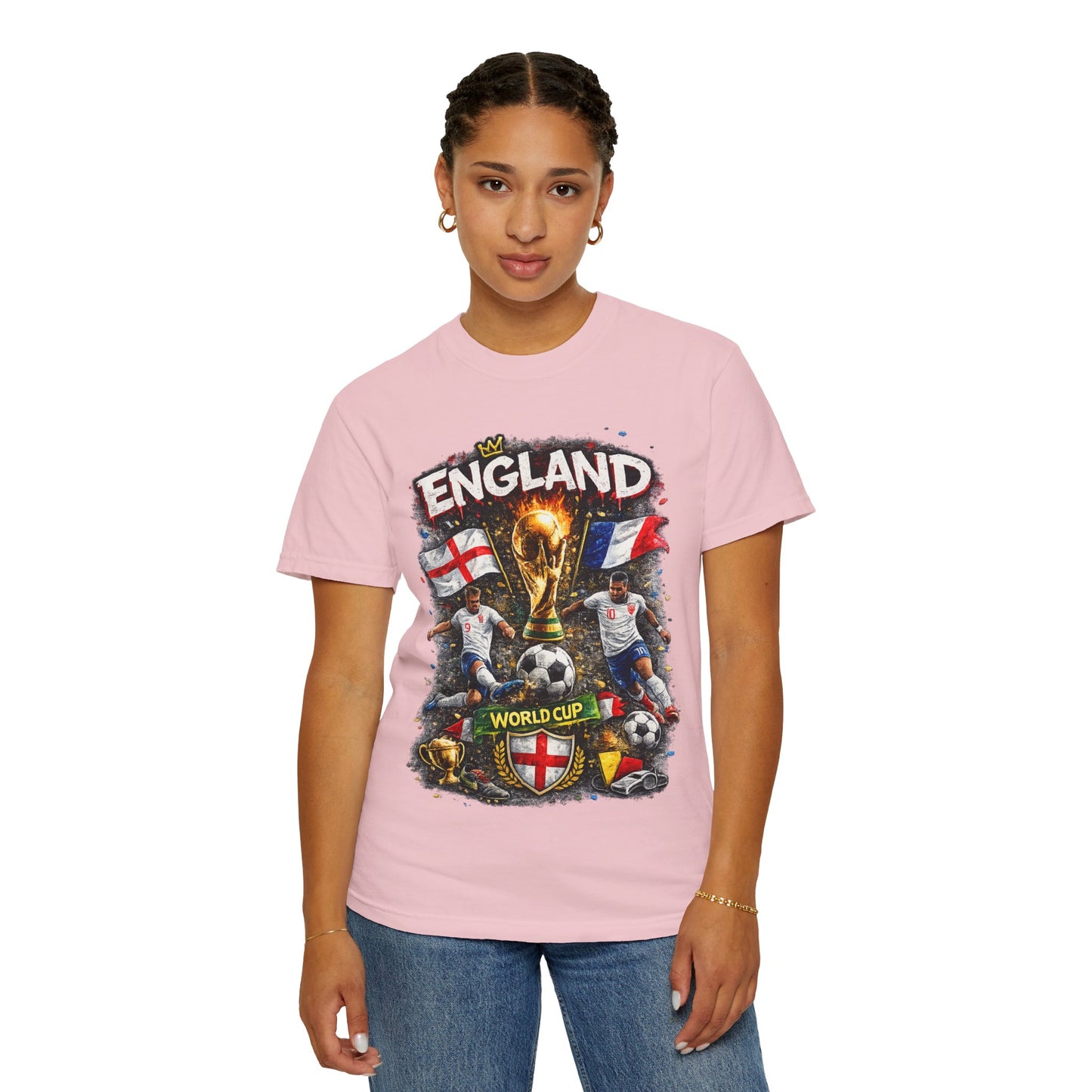 England World Cup Soccer T-Shirt | Football Trophy, St George Flags
