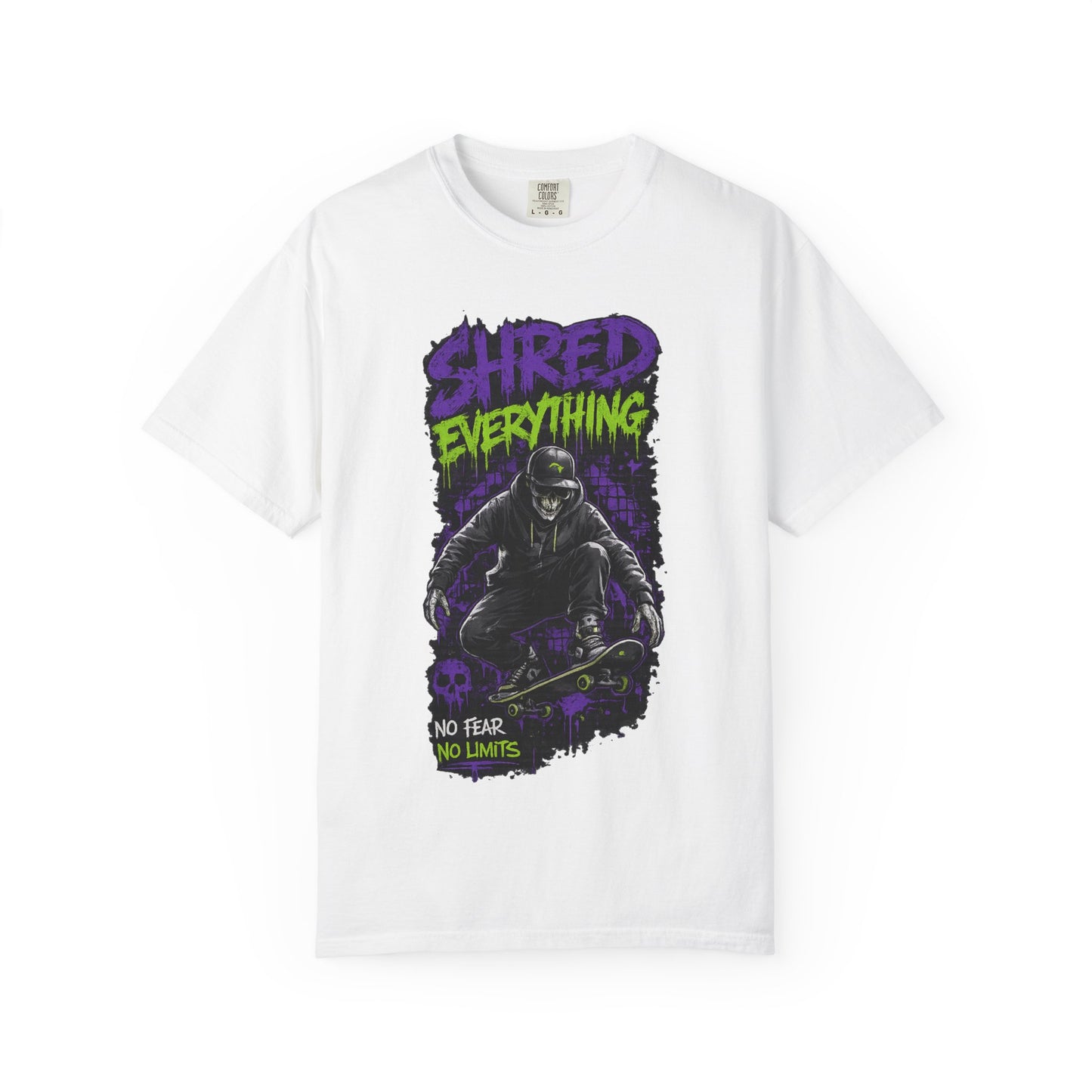 Shred Everything Skateboard T-Shirt — No Fear, No Limits Graphic Tee
