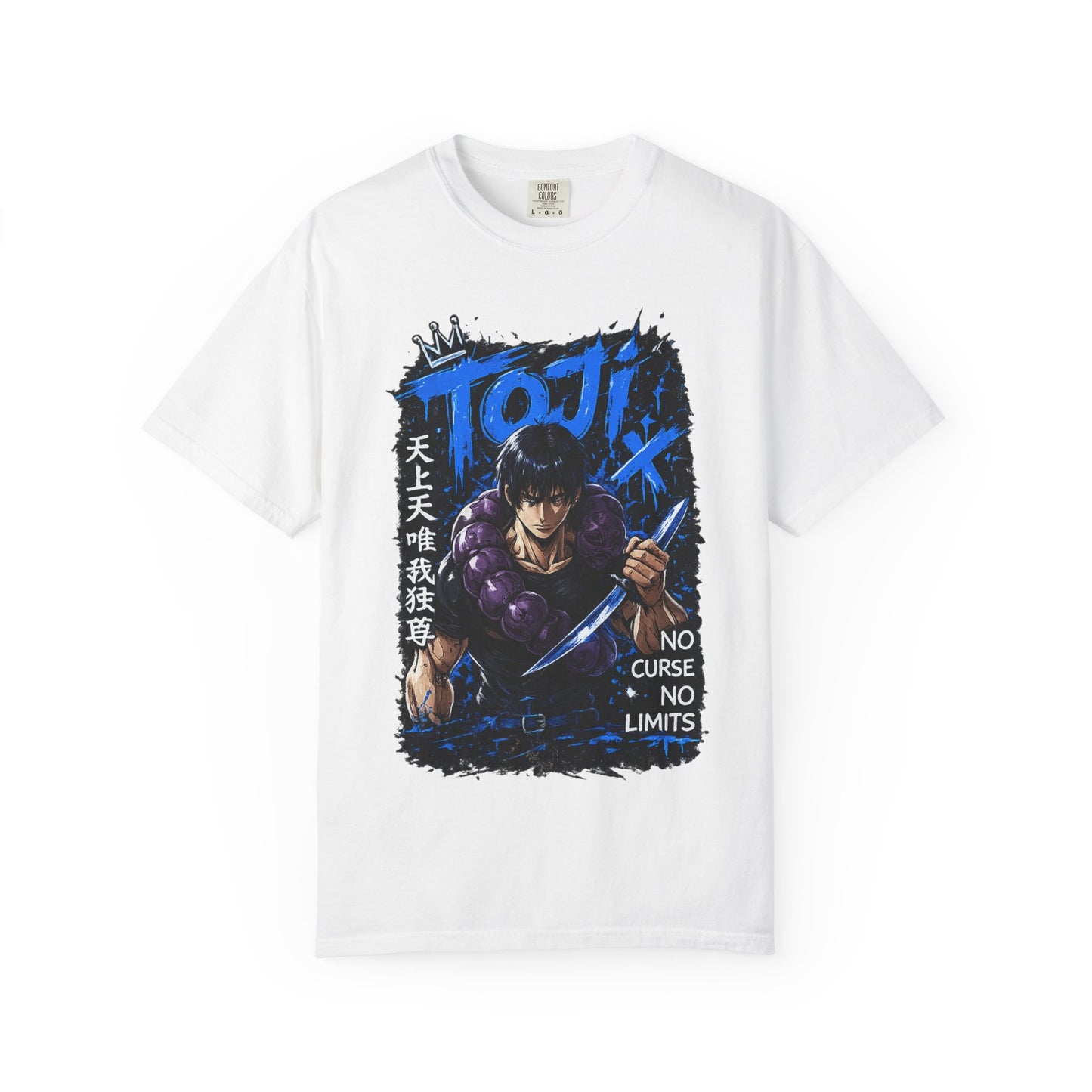 Toji Swordfighter Anime T-Shirt — 'No Curse, No Limits' Graphic Tee