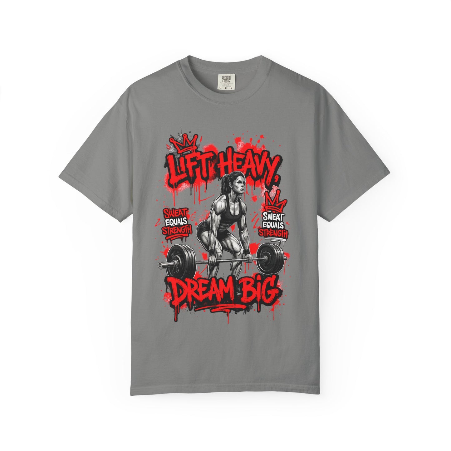 Lift Heavy Dream Big T-shirt | Female Deadlift Weightlifting Design