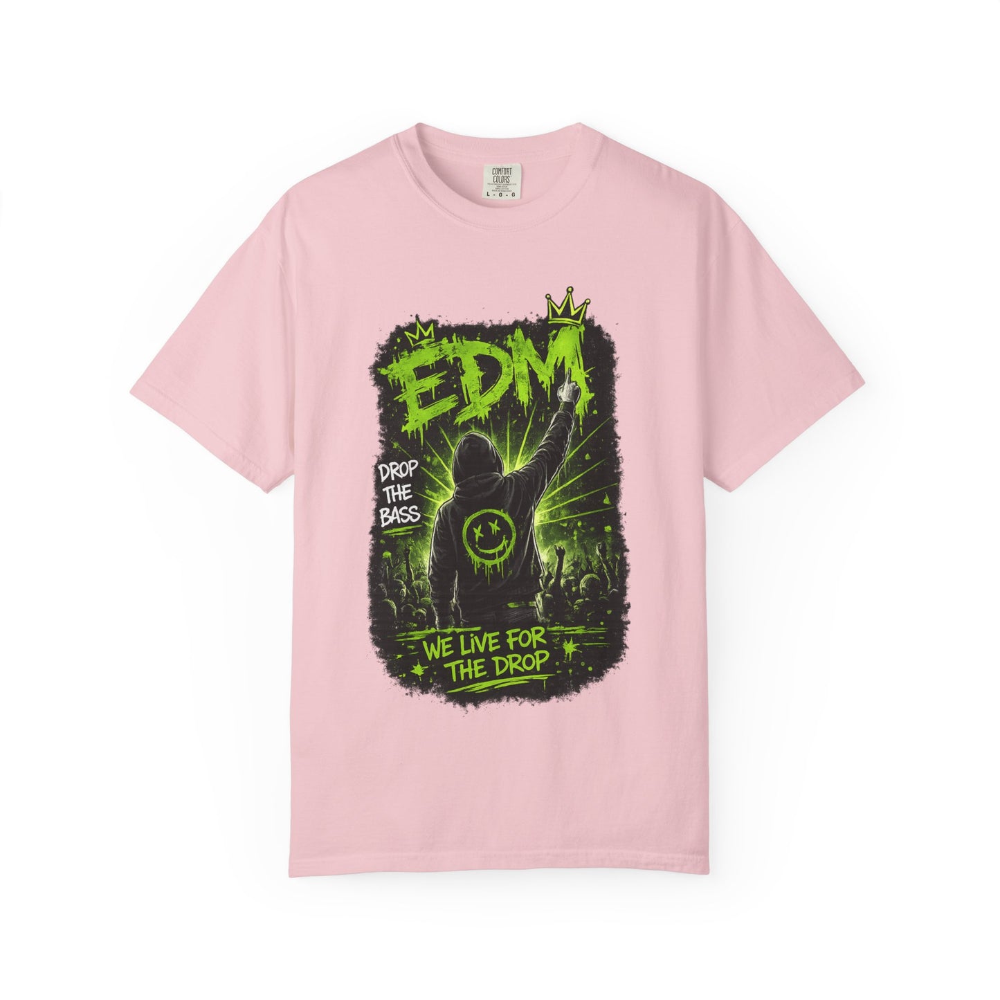 EDM Drop The Bass T-Shirt — 'We Live For The Drop' Neon Rave Tee