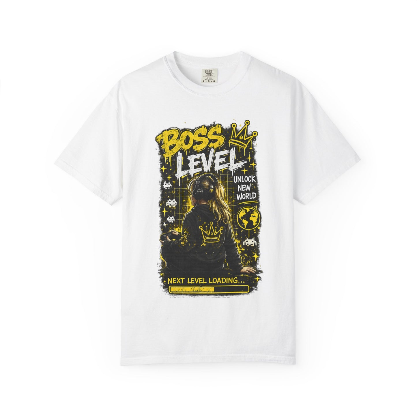 Boss Level T-Shirt — "Boss Level: Next Level Loading" Graphic Tee for Gamers & Leaders