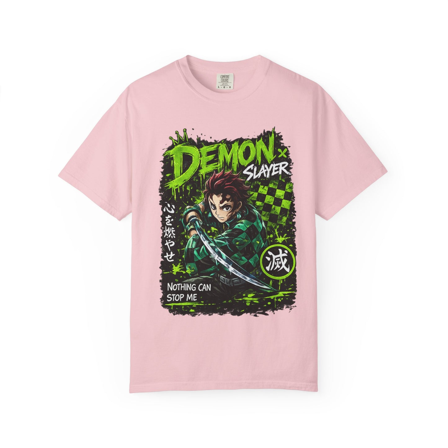 Demon Slayer Graphic T-Shirt — 'Nothing Can Stop Me' Anime Hero Tee