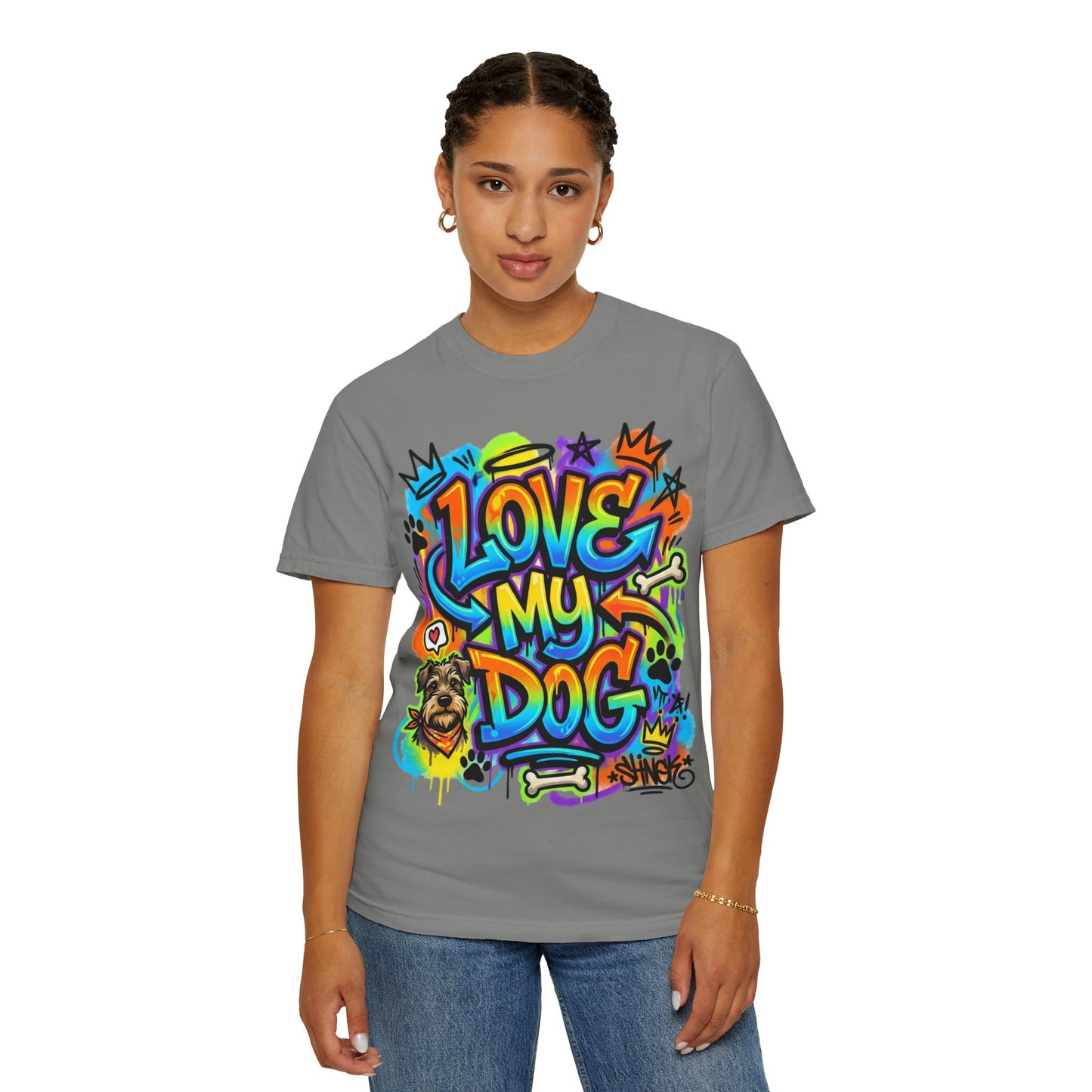 Love My Dog Graffiti T-Shirt