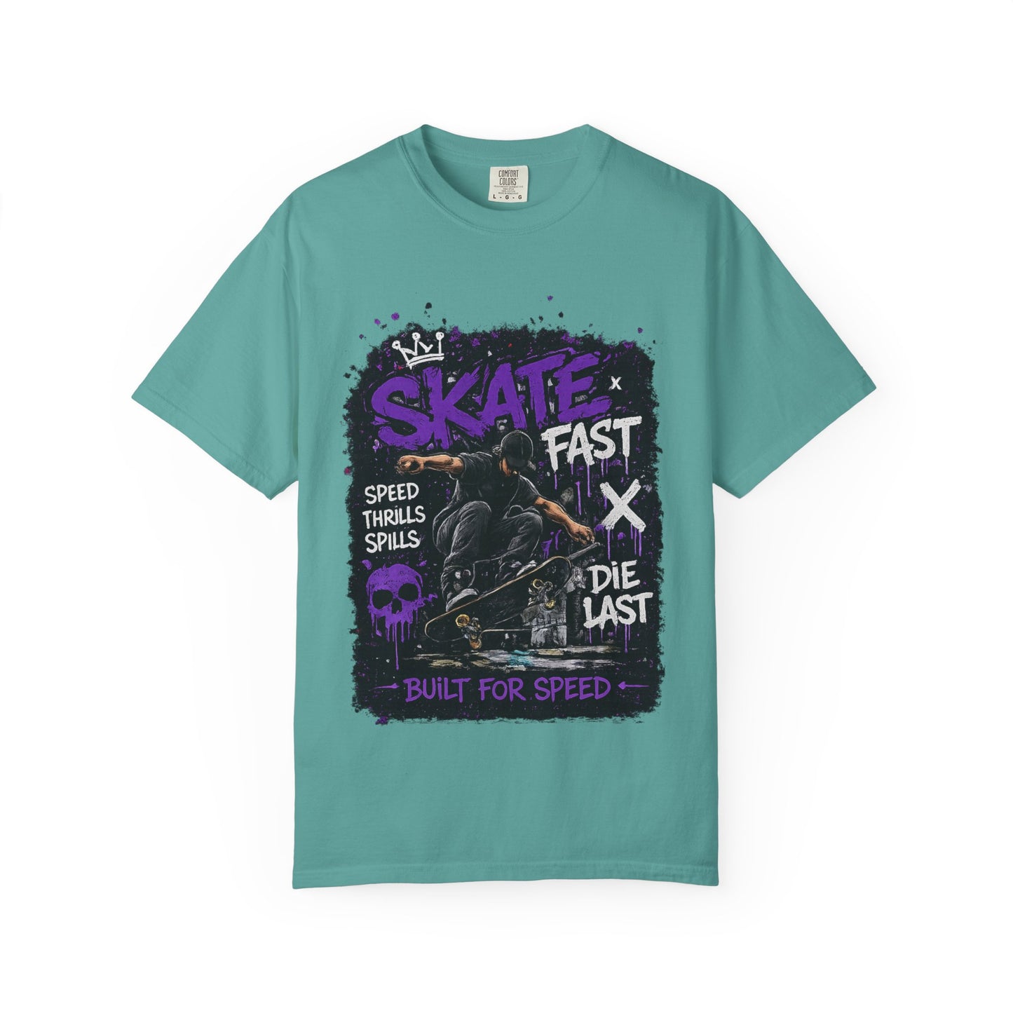 Skate Fast Skateboard T‑Shirt — "Built for Speed" Graphic Tee