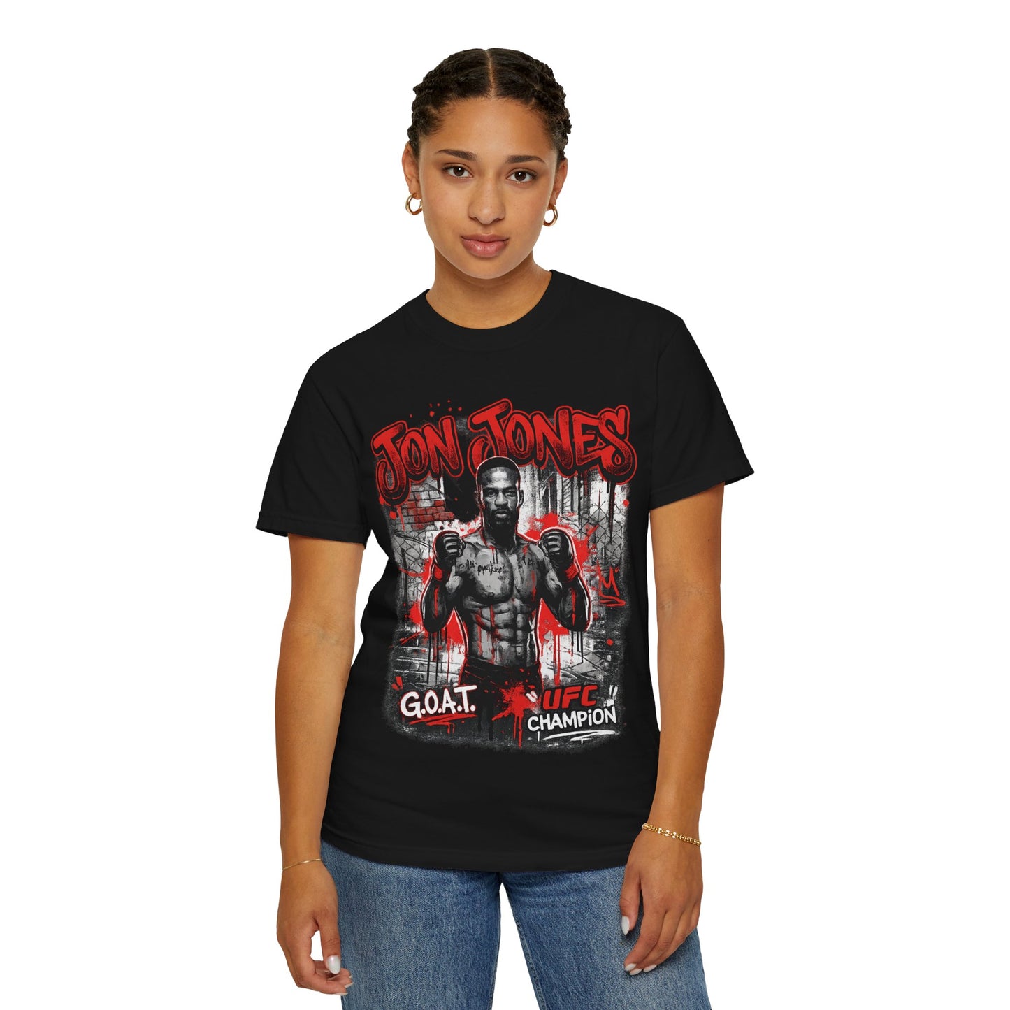 Boxing Champion Graphic T-Shirt — 'G.O.A.T. UFC Champion' Streetwear Tee