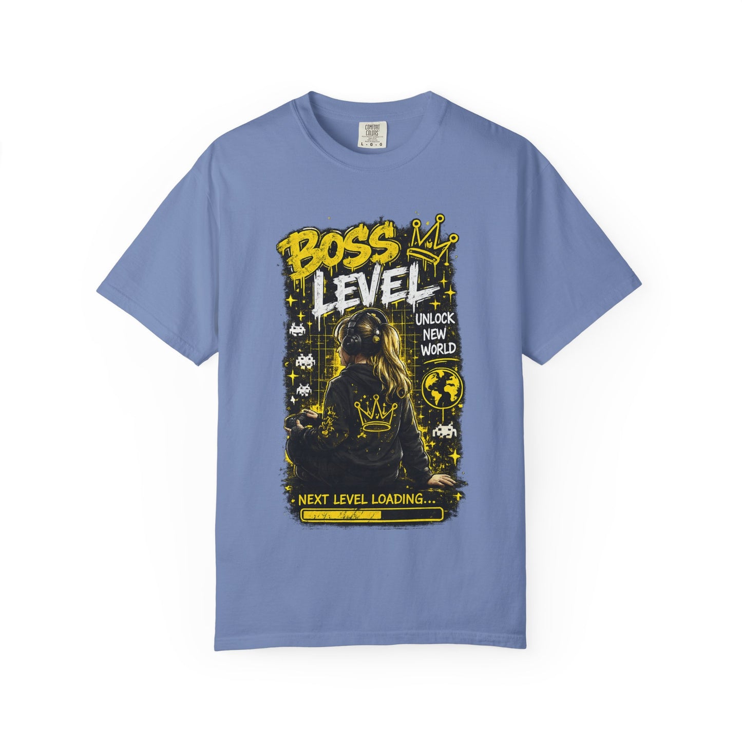Boss Level T-Shirt — "Boss Level: Next Level Loading" Graphic Tee for Gamers & Leaders
