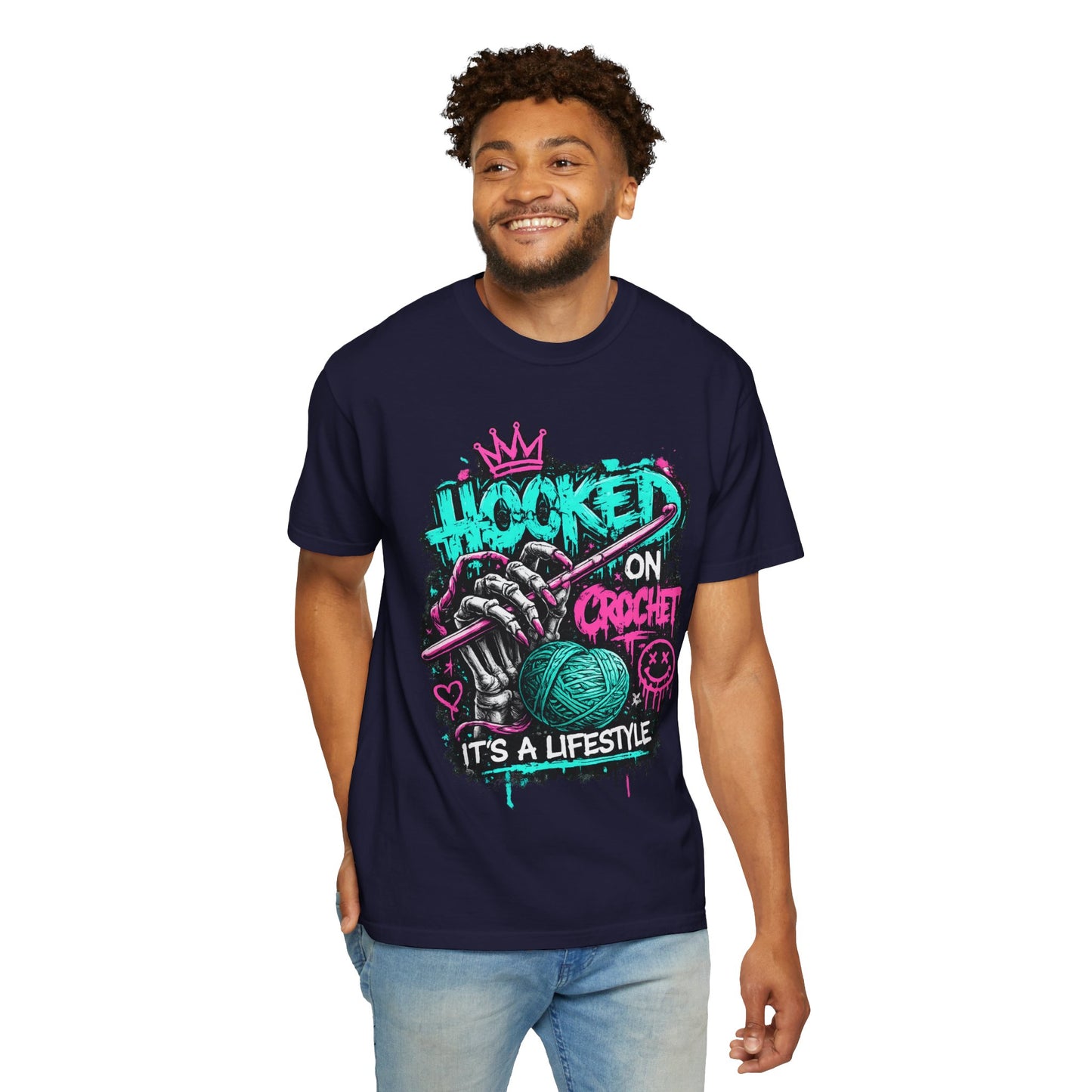 Hooked on Crochet T-Shirt — "It's a Lifestyle" Graphic Tee for Crochet Lovers