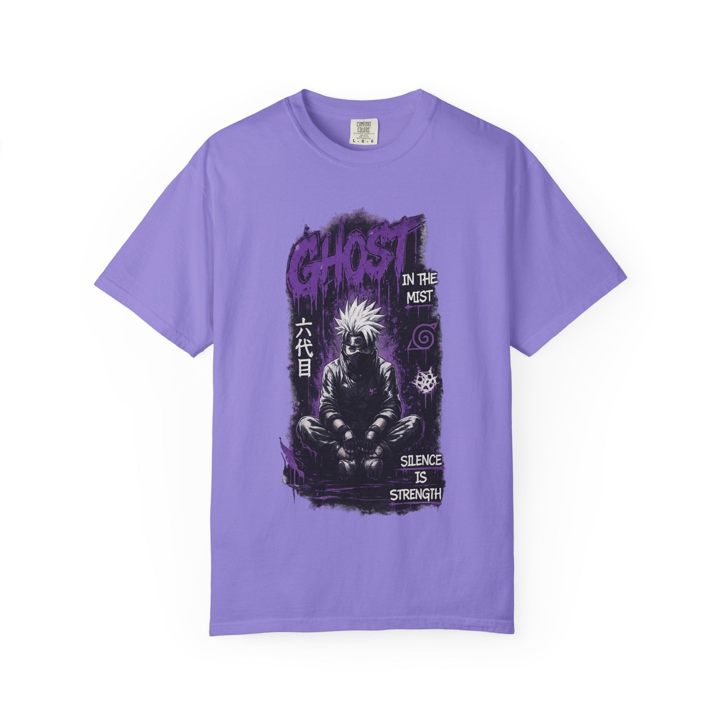 Ghost in the Mist Graphic T-Shirt — "Silence is Strength" Anime Tee