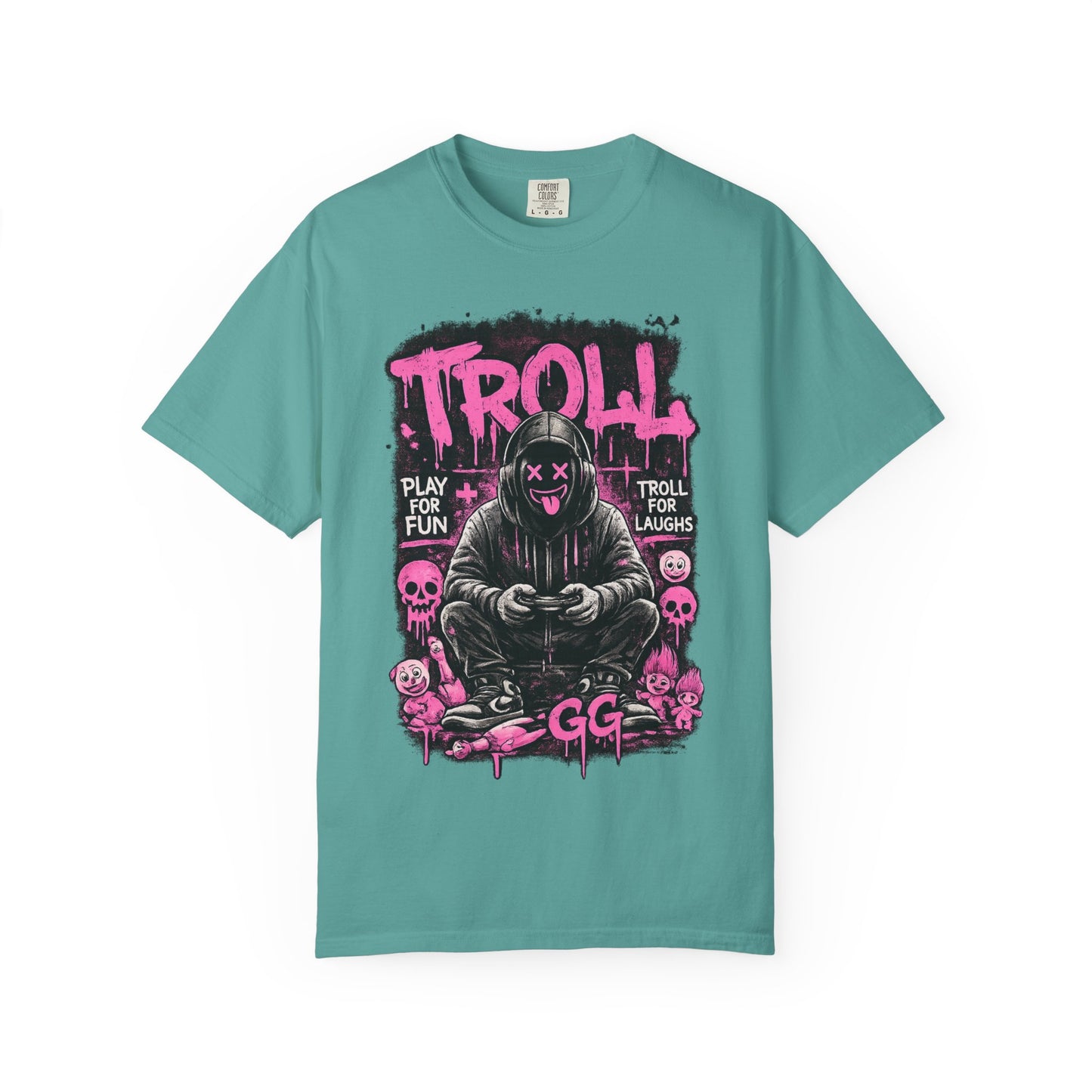 Troll Gamer Hoodie Graphic Tee | Gamer Skull Streetwear