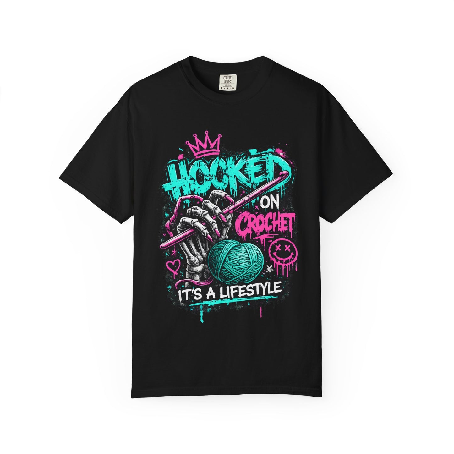 Hooked on Crochet T-Shirt — "It's a Lifestyle" Graphic Tee for Crochet Lovers