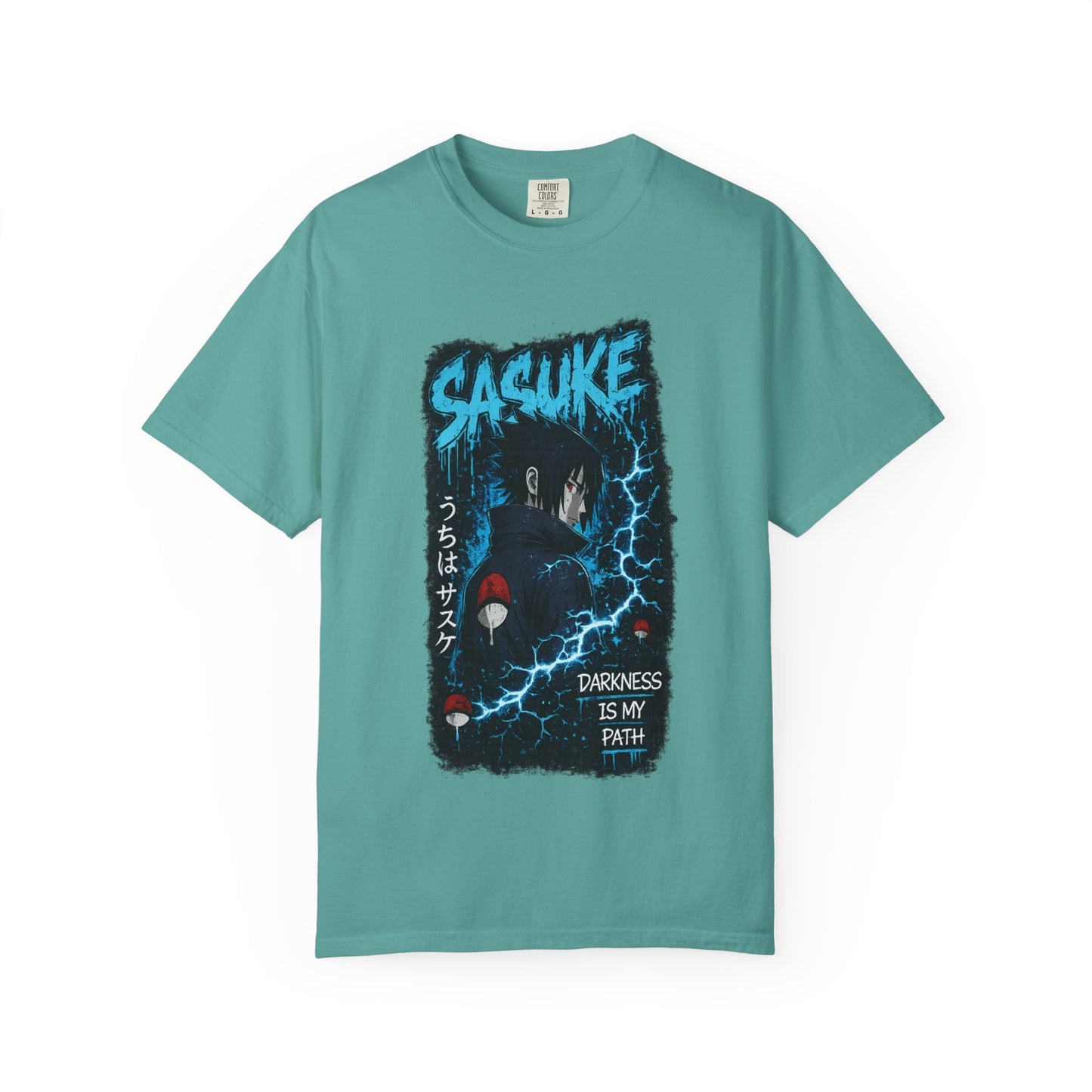 Sasuke Anime T-Shirt — "Darkness Is My Path" Graphic Tee