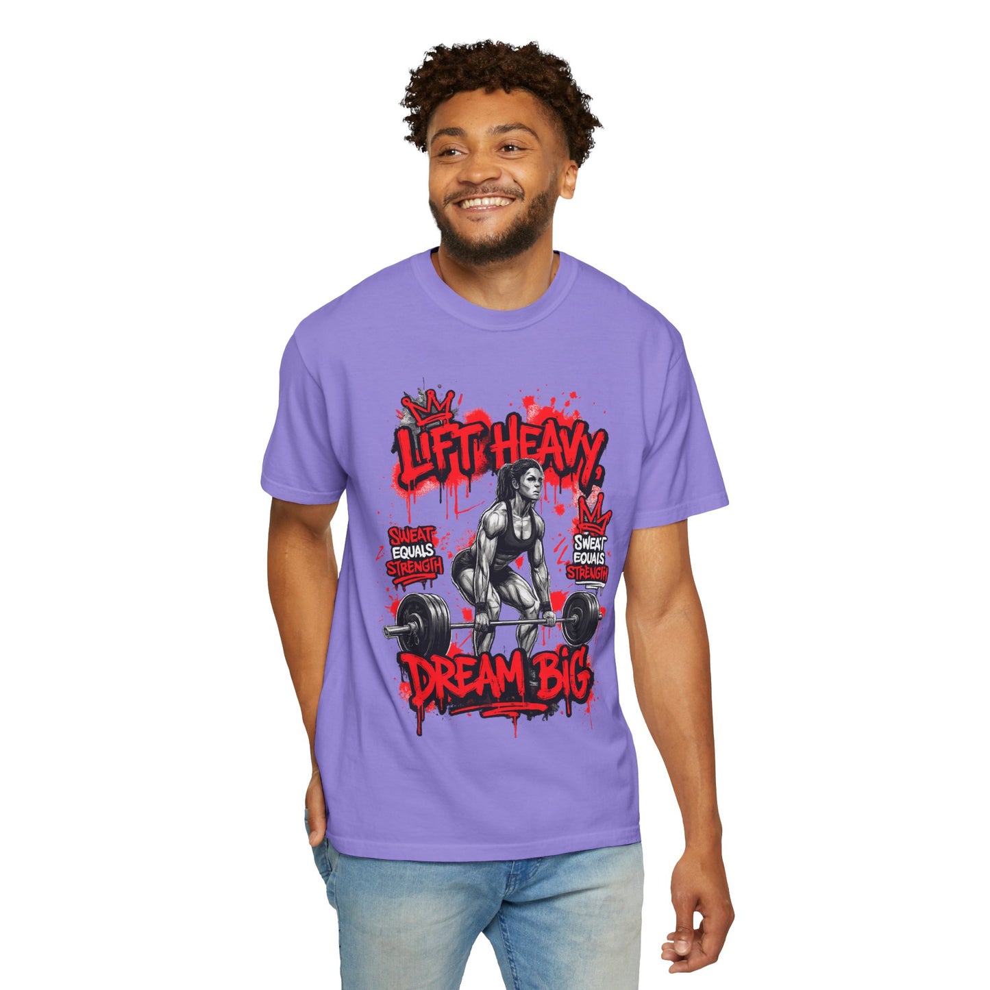 Lift Heavy Dream Big T-shirt | Female Deadlift Weightlifting Design