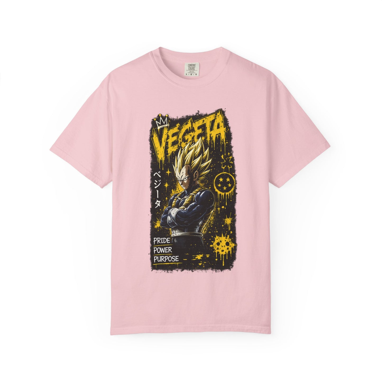 Vegeta Graphic T-Shirt — Pride Power Purpose Anime Tee
