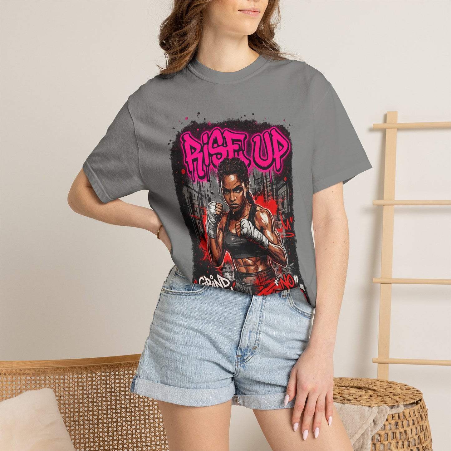 Rise Up UFC Graphic T-Shirt — 'Rise Up / No Fear' Motivational Streetwear