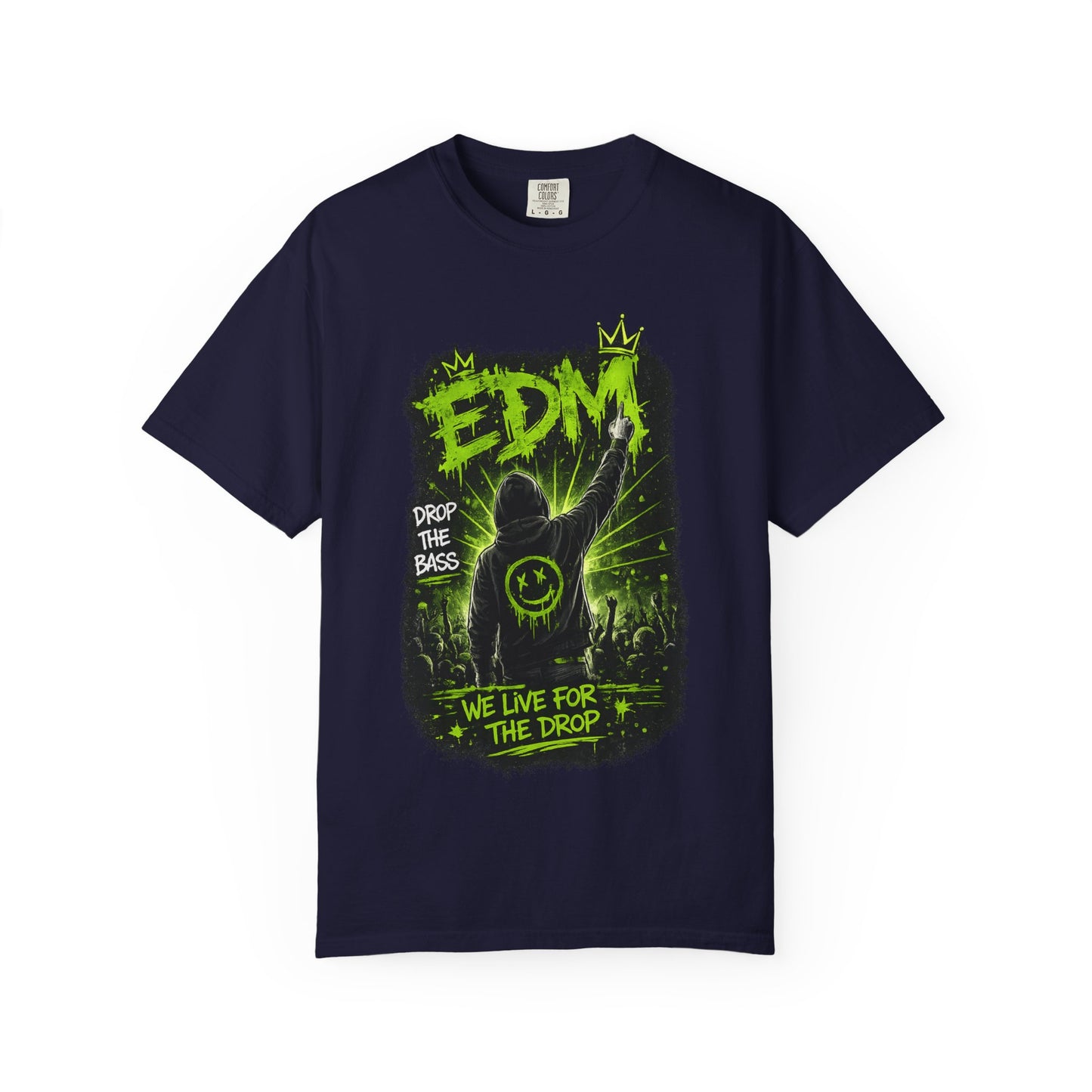 EDM Drop The Bass T-Shirt — 'We Live For The Drop' Neon Rave Tee