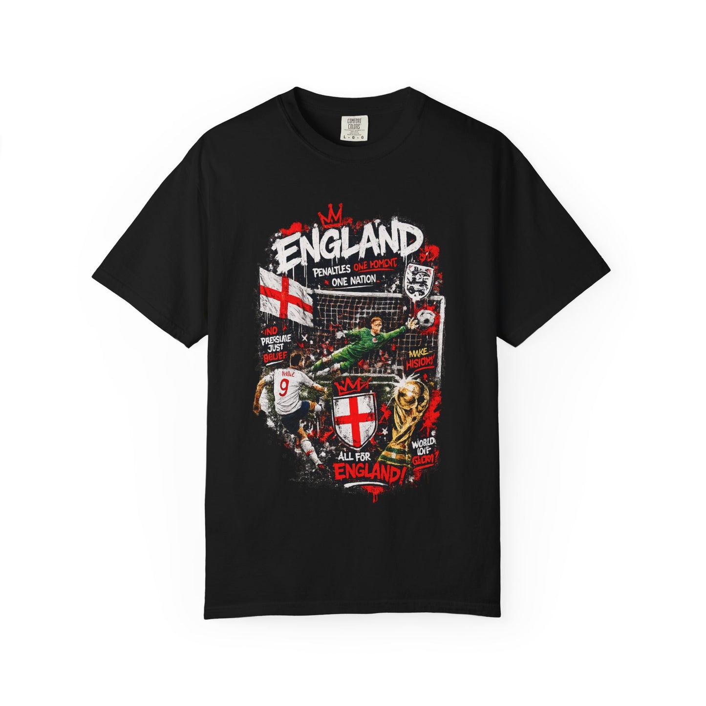 England Football Collage T-shirt | St George Cross, Soccer Icons