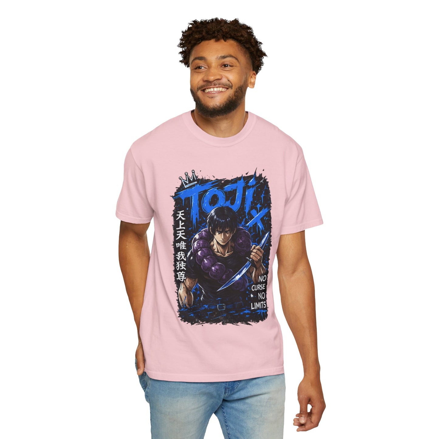 Toji Swordfighter Anime T-Shirt — 'No Curse, No Limits' Graphic Tee