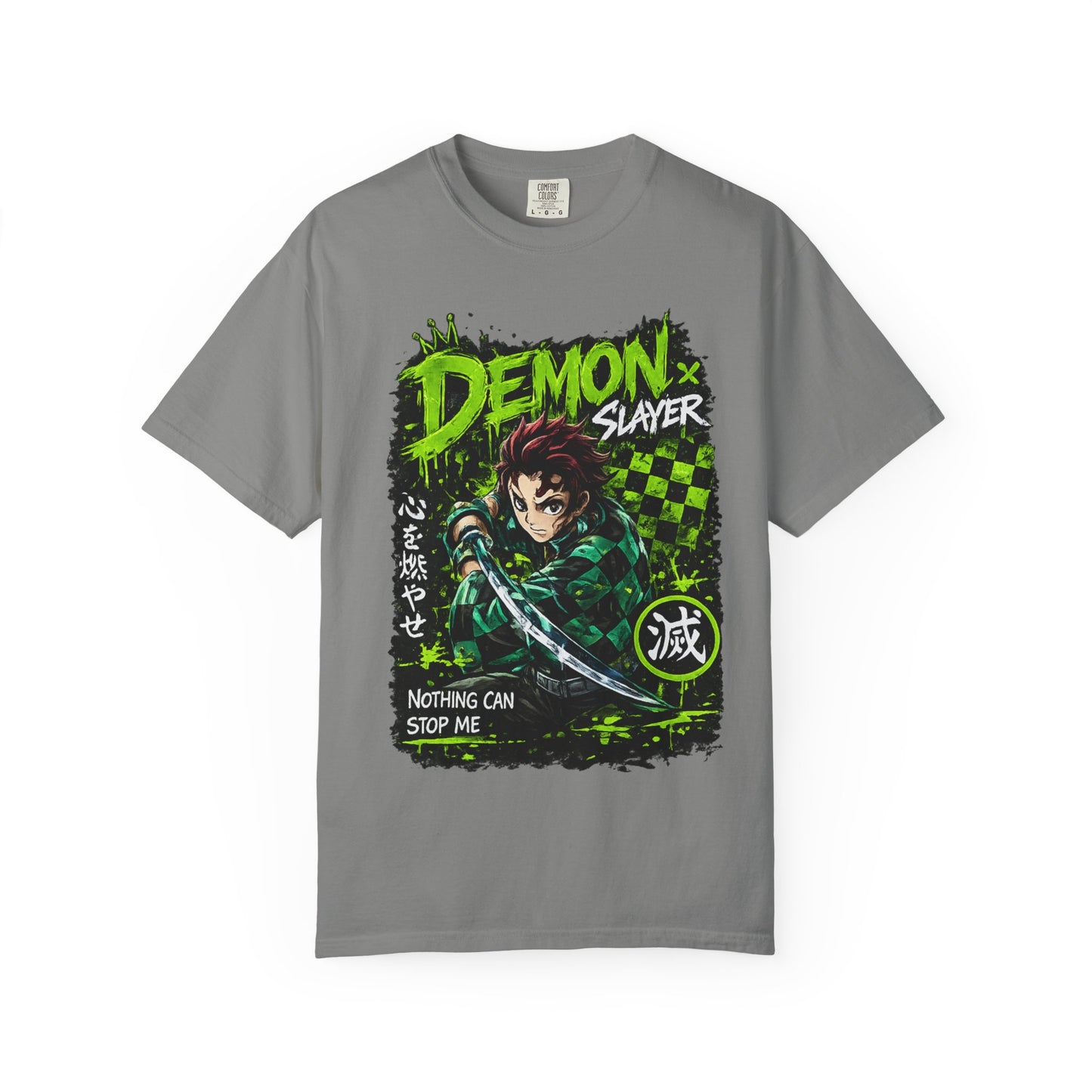 Demon Slayer Graphic T-Shirt — 'Nothing Can Stop Me' Anime Hero Tee