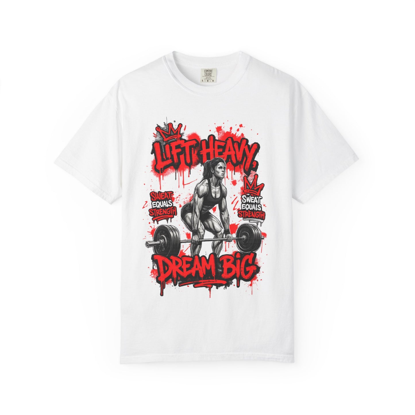 Lift Heavy Dream Big T-shirt | Female Deadlift Weightlifting Design