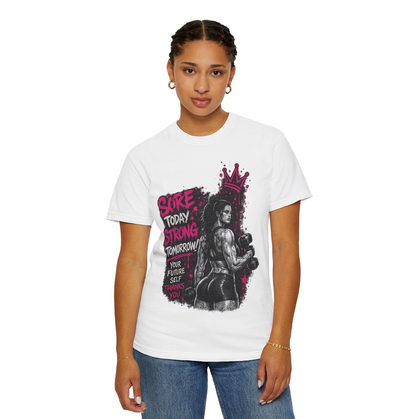 Motivational Boxing T-Shirt — "Sore Today, Strong Tomorrow" Gym Tee