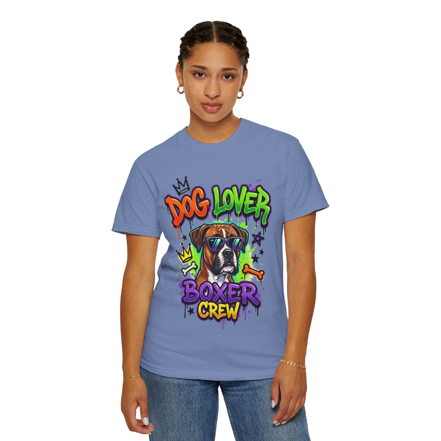 Boxer Crew Dog Lover T-Shirt — Graphic Dog Owner Tee