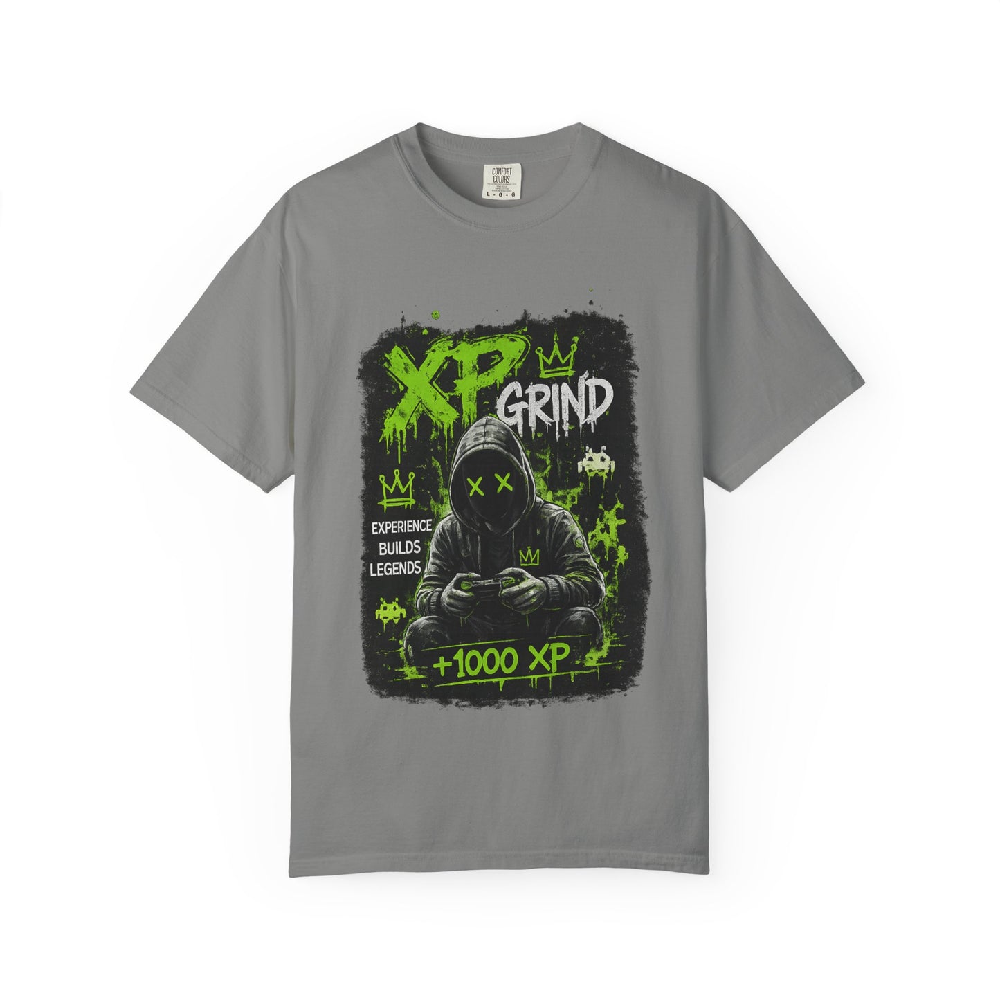 XP Grind Gamer T-Shirt — +1000 XP Hoodie-Style Graphic Tee for Gamers