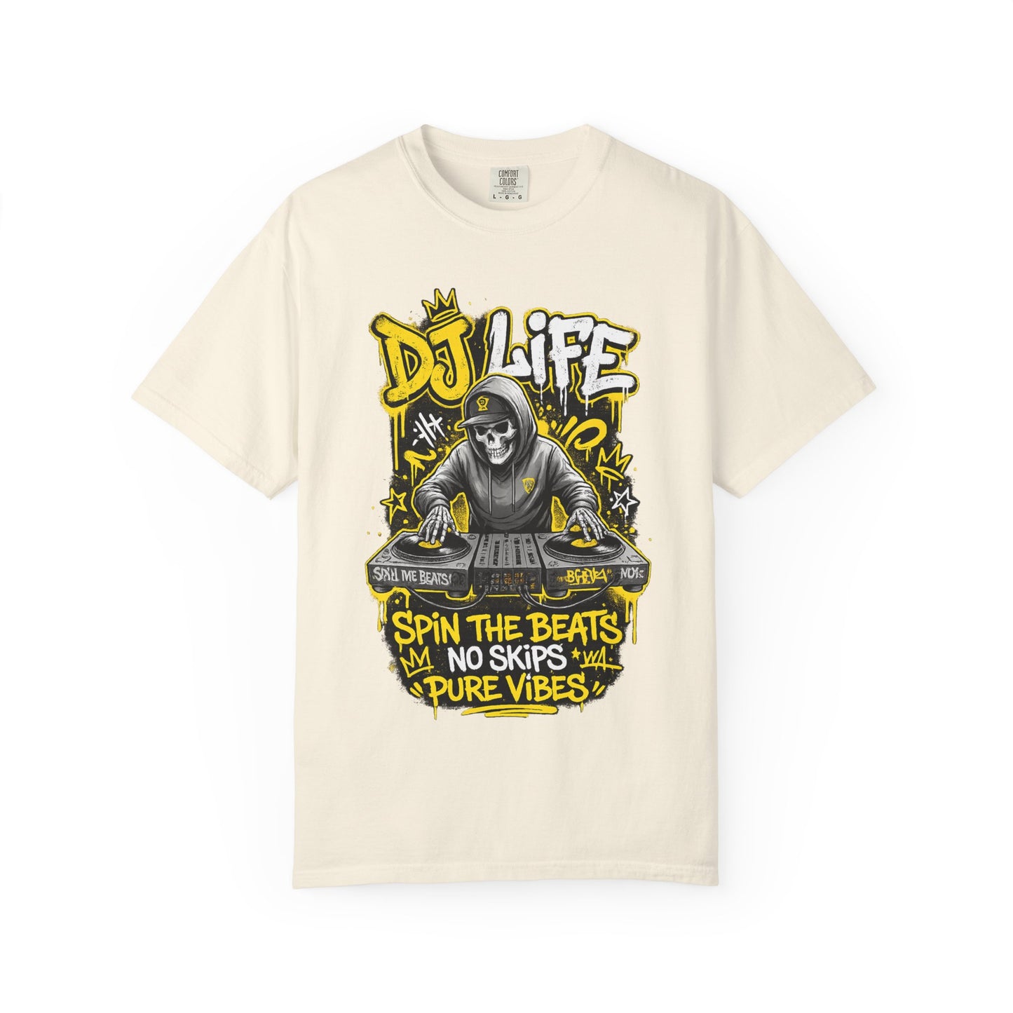 DJ Life T-Shirt — "Spin the Beats, No Skips, Pure Vibes" Graphic Tee