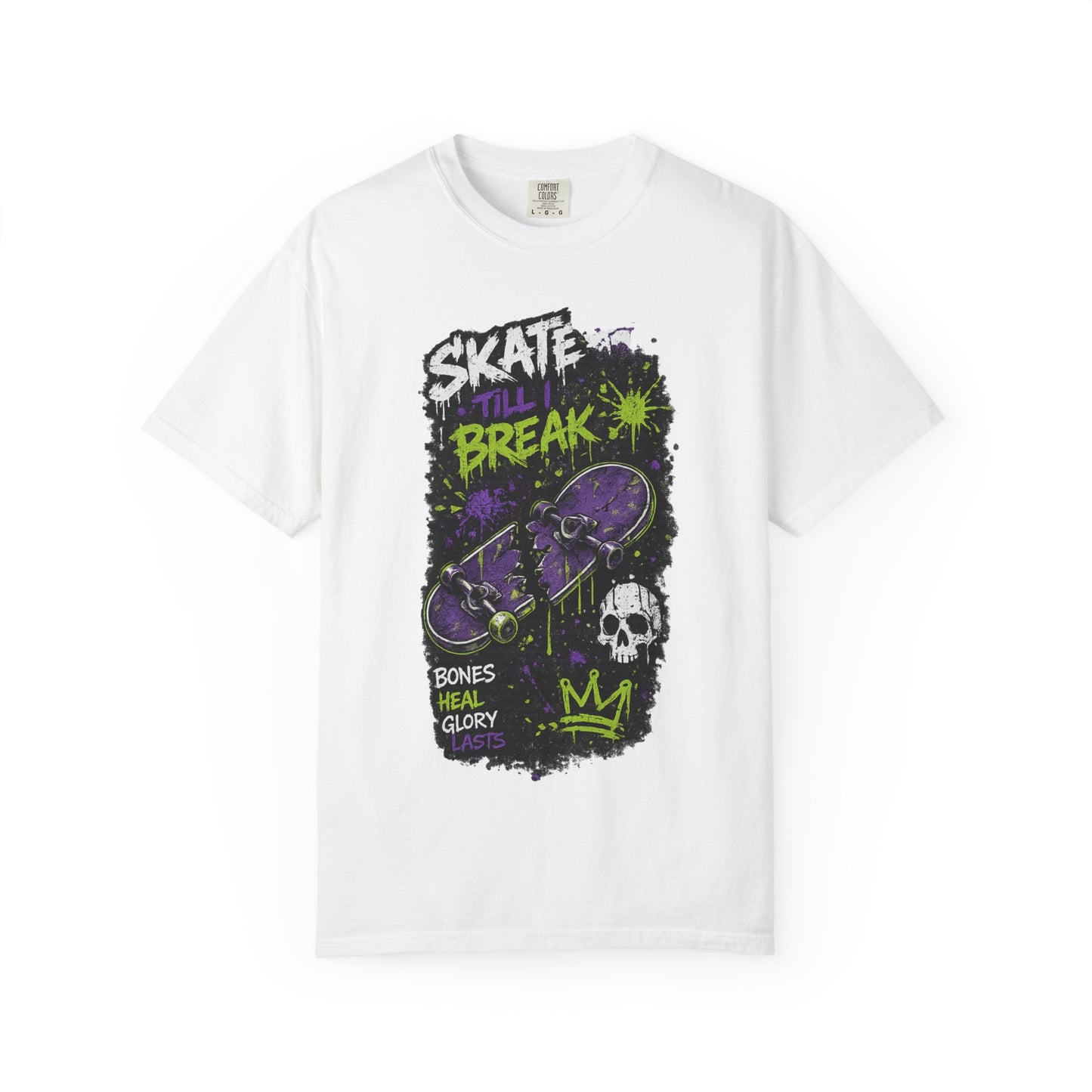 Skate Break Graphic T-Shirt — Skateboard Skull Streetwear
