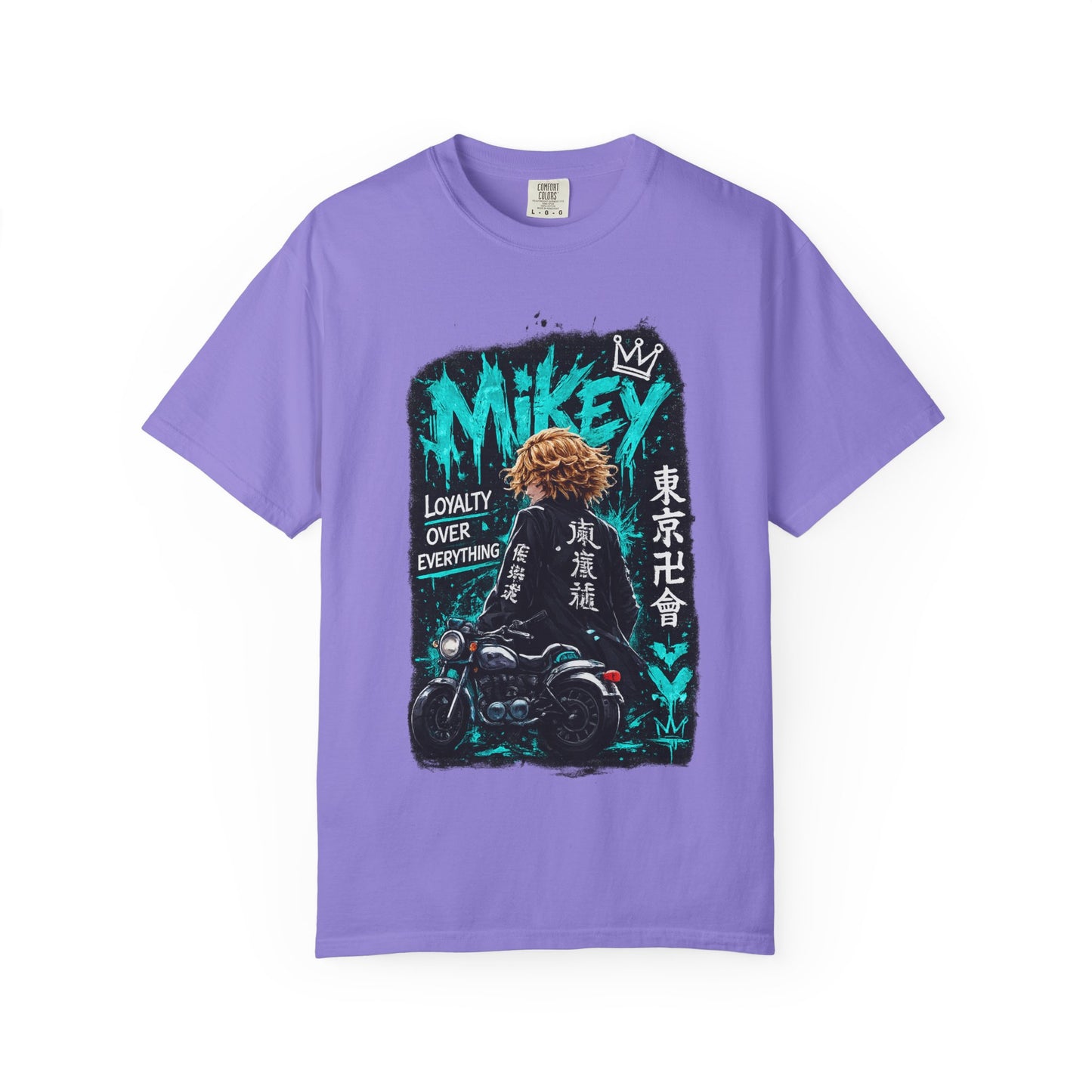 Mikey Motorcycle Graphic T-Shirt — "Loyalty Over Everything" Anime Streetwear