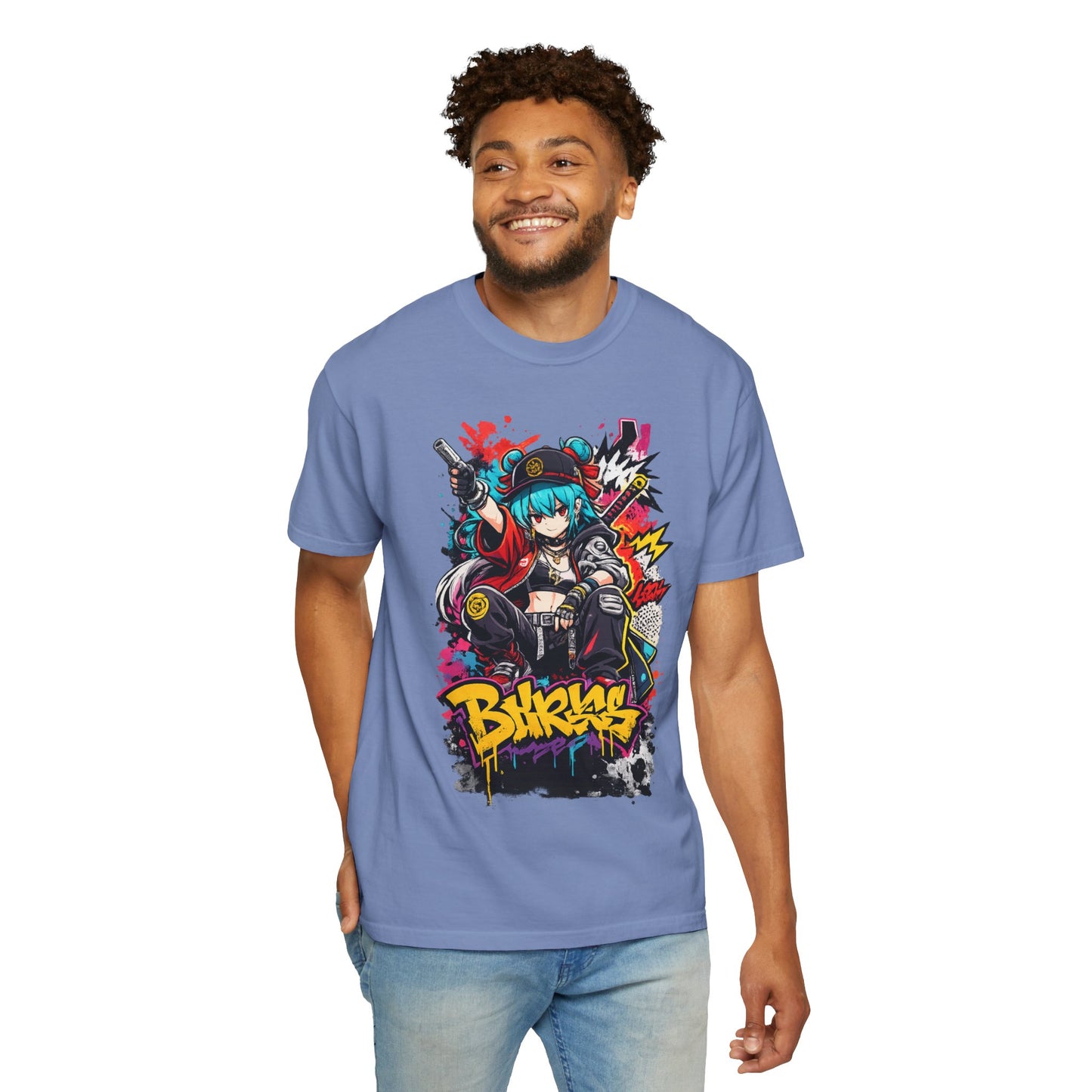 Graffiti Oni Streetwear T-Shirt — 'Bikrus' Anime Urban Graphic Tee